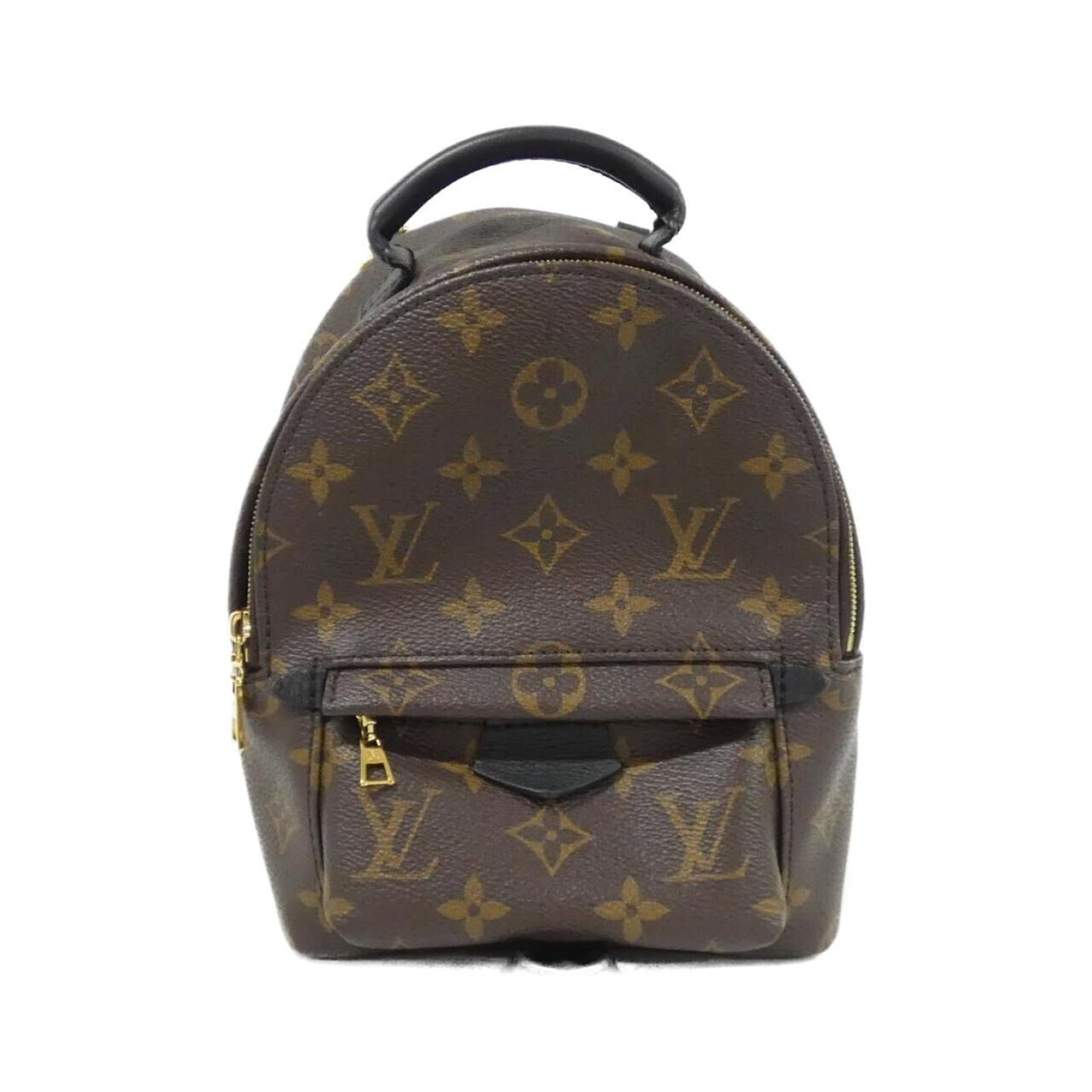 Canvas Coated Louis Vuitton Backpack: Canvas Coated Louis Vuitton Backpack Coated canvas material provides durability and style, while the marron color adds a touch of sophistication. The gold hardware accents add a luxurious finish to th