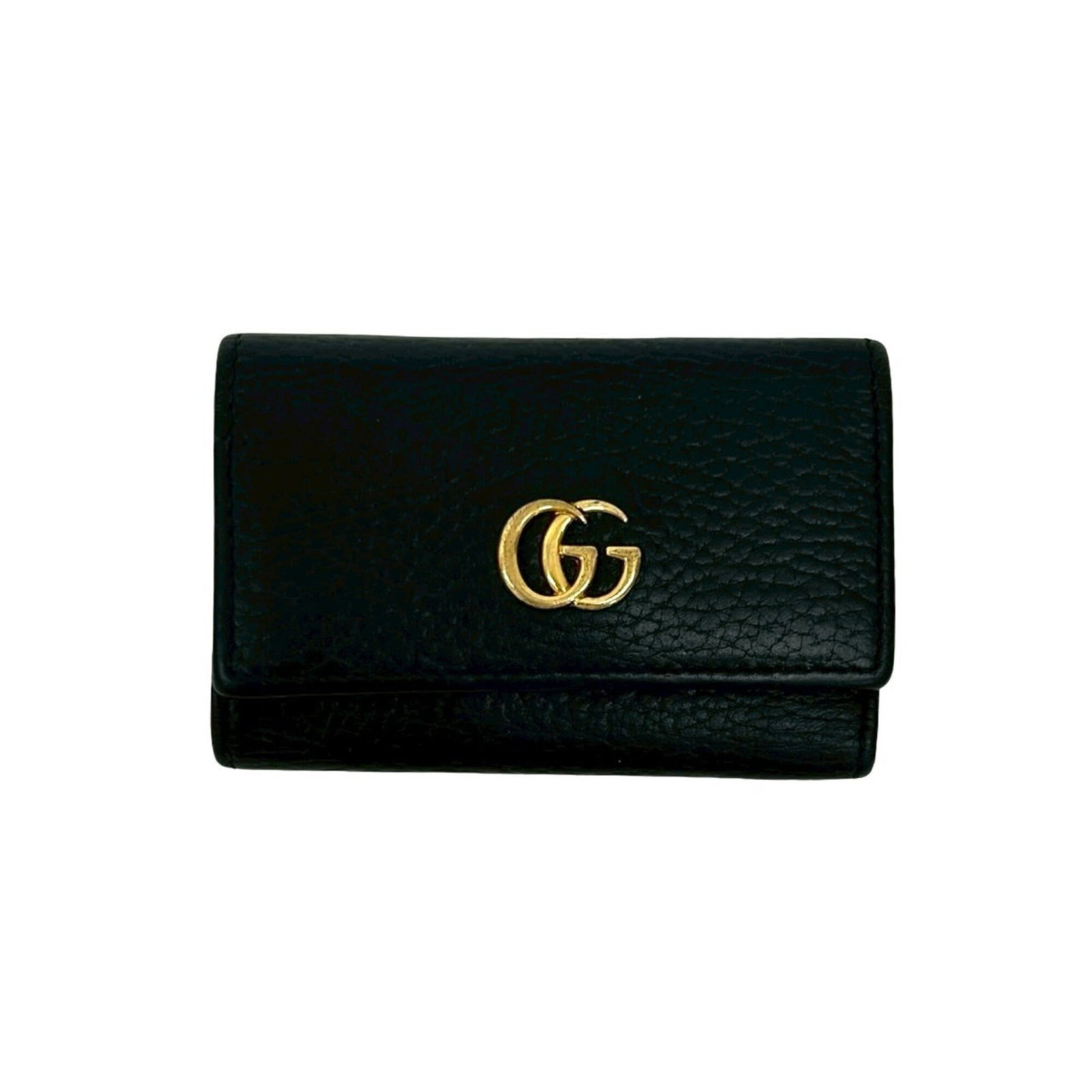 Keyring Leather Gucci: Keyring Leather Gucci Keyring Leather Gucci in Black features a sleek design with a signature. Made from high-quality leather, it measures 6.5cm x 9.5cm x 1.5cm and bears the brand's signature. Item S