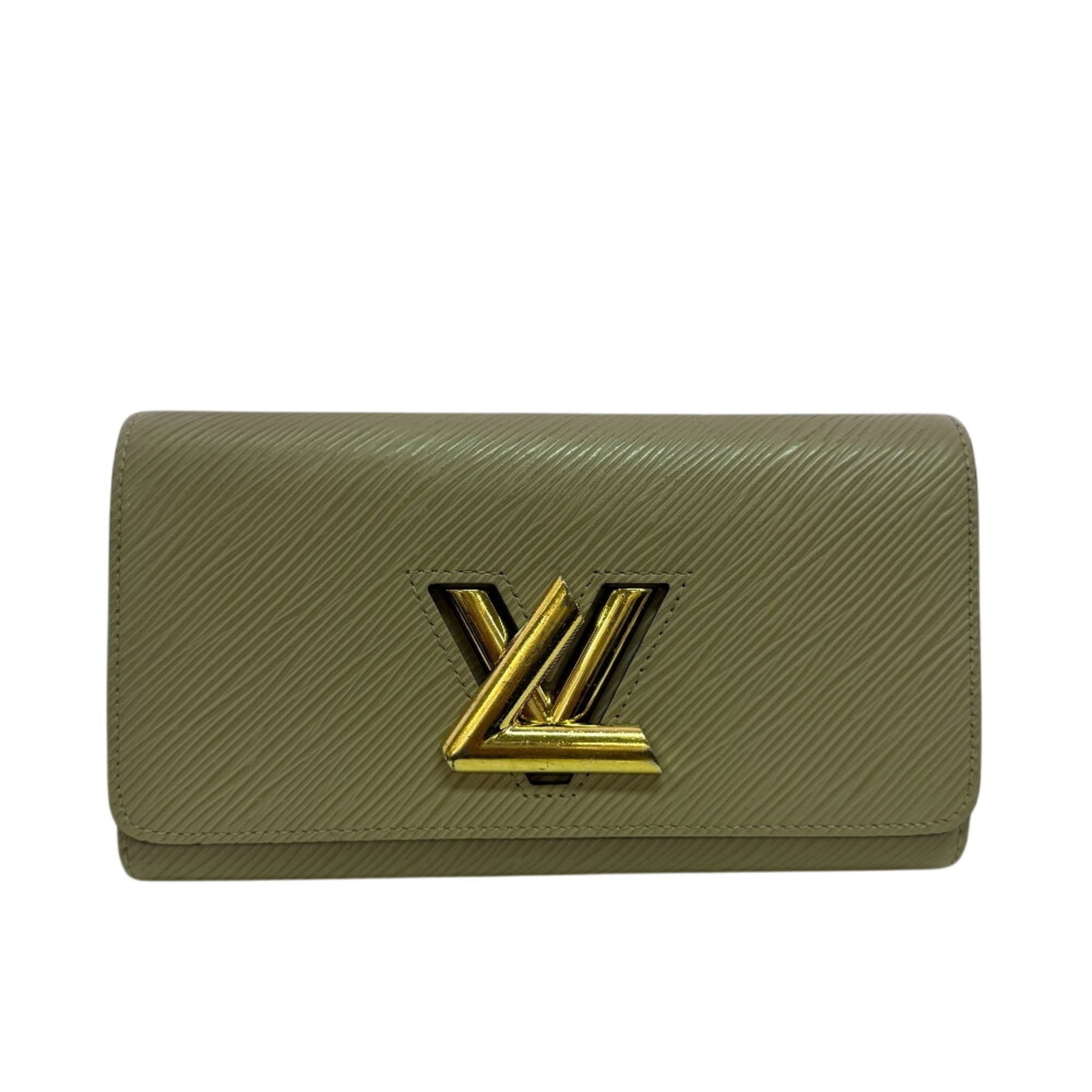 Louis Vuitton Long Wallet (Tri-Fold) Leather: Louis Vuitton Long Wallet (Tri-Fold) Leather The Louis Vuitton Long Wallet (Tri-Fold) Leather features a sleek beige color and a spacious interior, perfect for storing essentials. With its tri-fold de