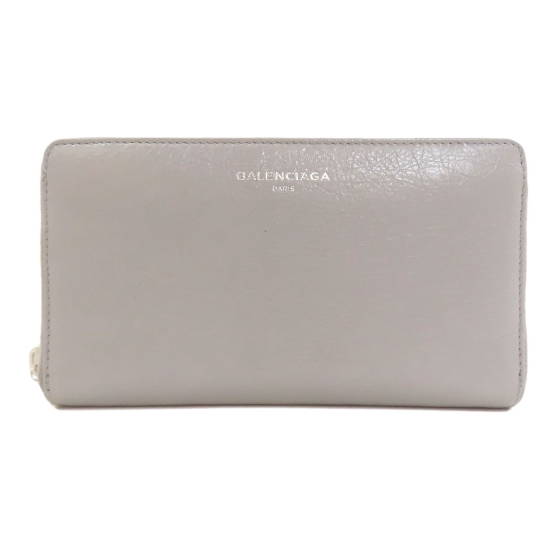 Balenciaga 519641 Logo Long Wallet (With Coin Pocket) Leather: Balenciaga 519641 Logo Long Wallet (With Coin Pocket) Leather Gray Balenciaga leather long wallet with coin pocket, bearing the iconic logo. This stylish accessory features a sleek design and