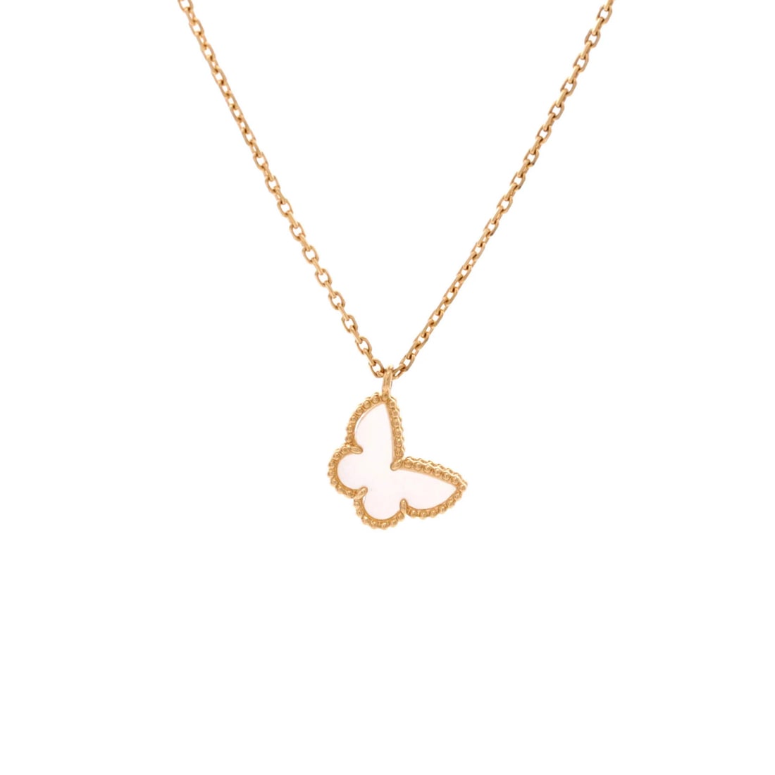 Van Cleef & Arpels Sweet Alhambra Butterfly Pendant Necklace 18K Yellow Gold: Van Cleef & Arpels Sweet Alhambra Butterfly Pendant Necklace 18K Yellow Gold 18K Yellow Gold Sweet Alhambra Butterfly Pendant Necklace - A stunning piece from Van Cleef & Arpels, featuring an intricat