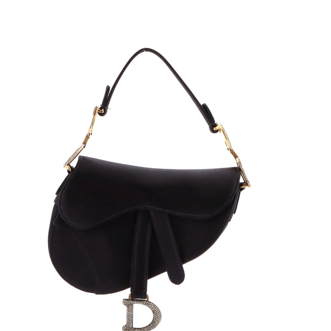 Christian Dior Saddle Handbag Velvet with Crystals Mini (1 of 6)