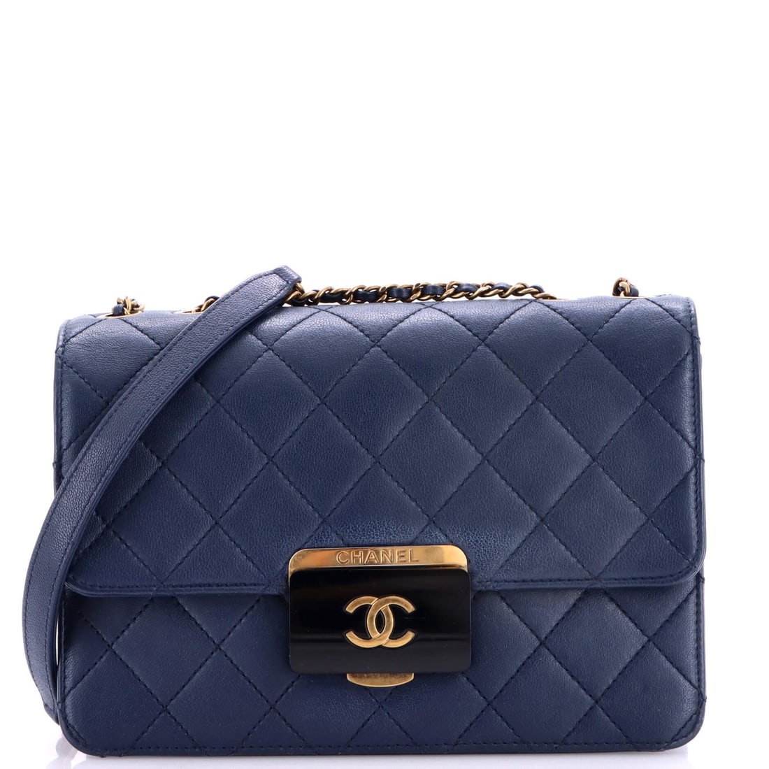 Sheepskin Quilted Bag Flap Small Chanel Beauty: Sheepskin Quilted Bag Flap Small Chanel Beauty The Blue Small Beauty Lock Flap Bag Quilted Sheepskin Small Chanel features quilted sheepskin and leather exterior, with minor scuffs, creases, and edge 