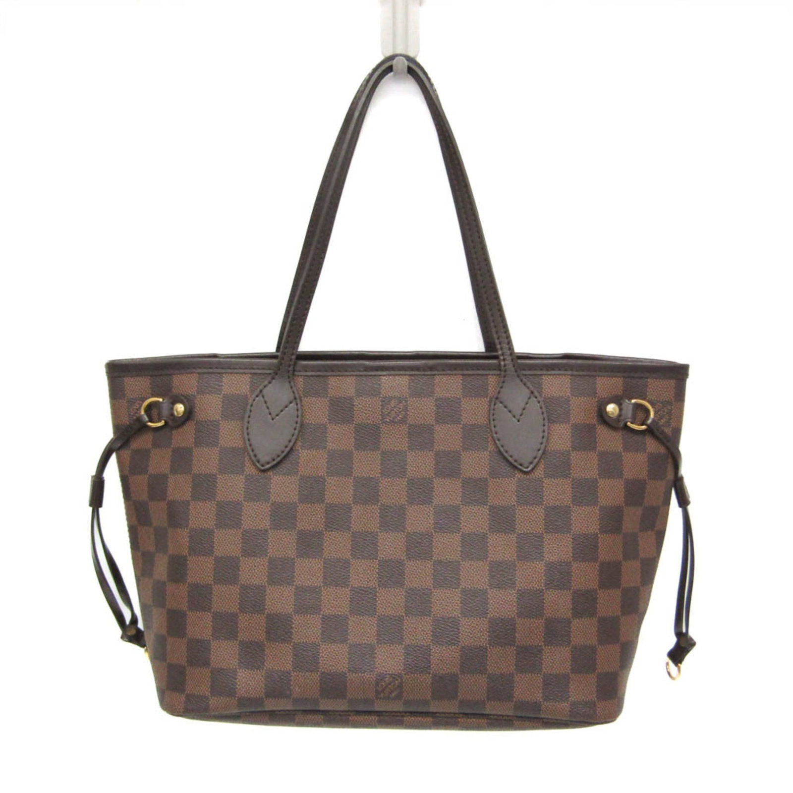 Vuitton Canvas Damier Bag Tote Louis: Vuitton Canvas Damier Bag Tote Louis Damier Canvas Tote Bag from Louis Vuitton's Neverfull PM Collection. This iconic tote features the classic Ebene color and Damier pattern, with a sturdy canvas con