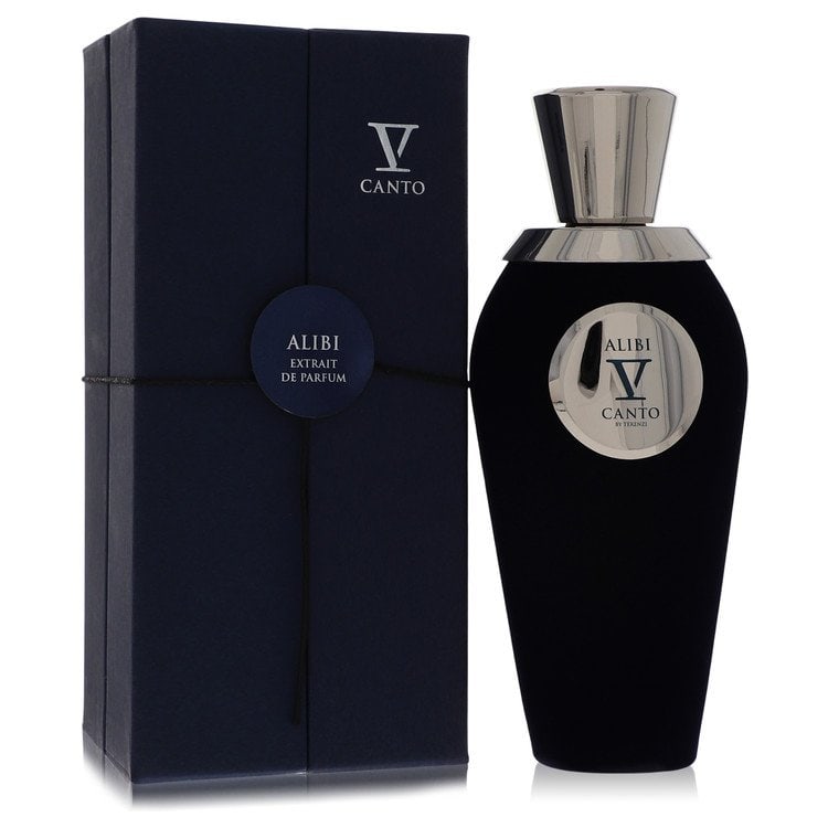 Alibi V by V Canto Extrait De Parfum Spray (Unisex) 3.38 oz: Alibi V by V Canto Extrait De Parfum Spray (Unisex) 3.38 oz Cypress, mandarin orange, bergamot and salt combine in the top layer of Alibi V by V Canto Extrait De Parfum Spray, creating a fresh opening