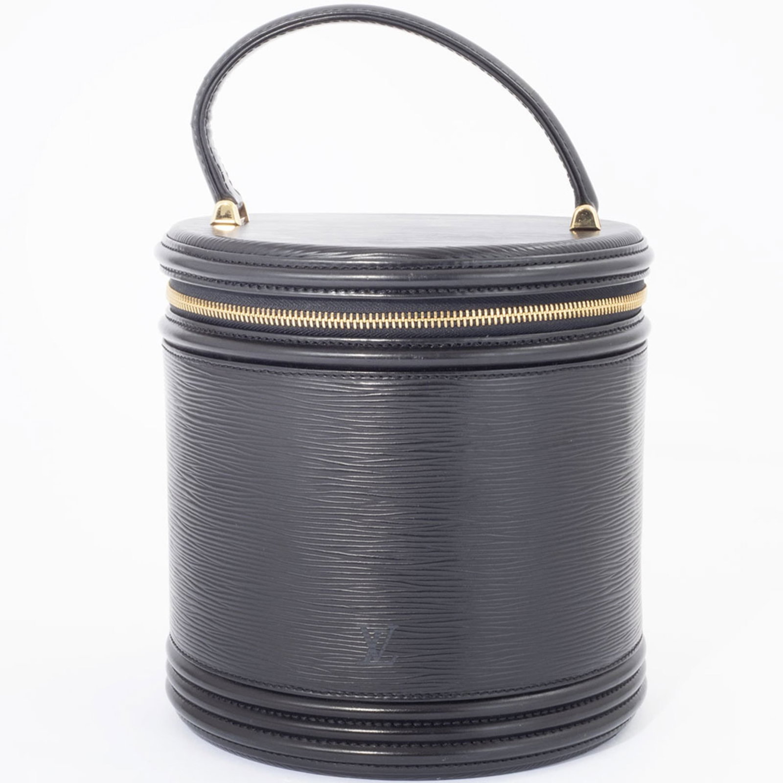Vanity Bag Louis Vuitton Epi Leather: Vanity Bag Louis Vuitton Epi Leather The Louis Vuitton Epi Leather Vanity Bag boasts sleek, all-black design with a zipper closure. Made from high-quality Epi leather, its compact size and sturdy cons