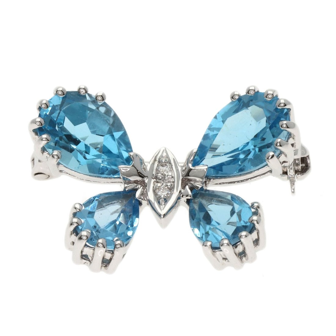 Stone brooch diamond butterfly color K18 white gold: Stone brooch diamond butterfly color K18 white gold K18 white gold gives this delicate brooch its sophisticated sheen, while the subtle sparkle of a diamond adds a touch of elegance. The butterfly