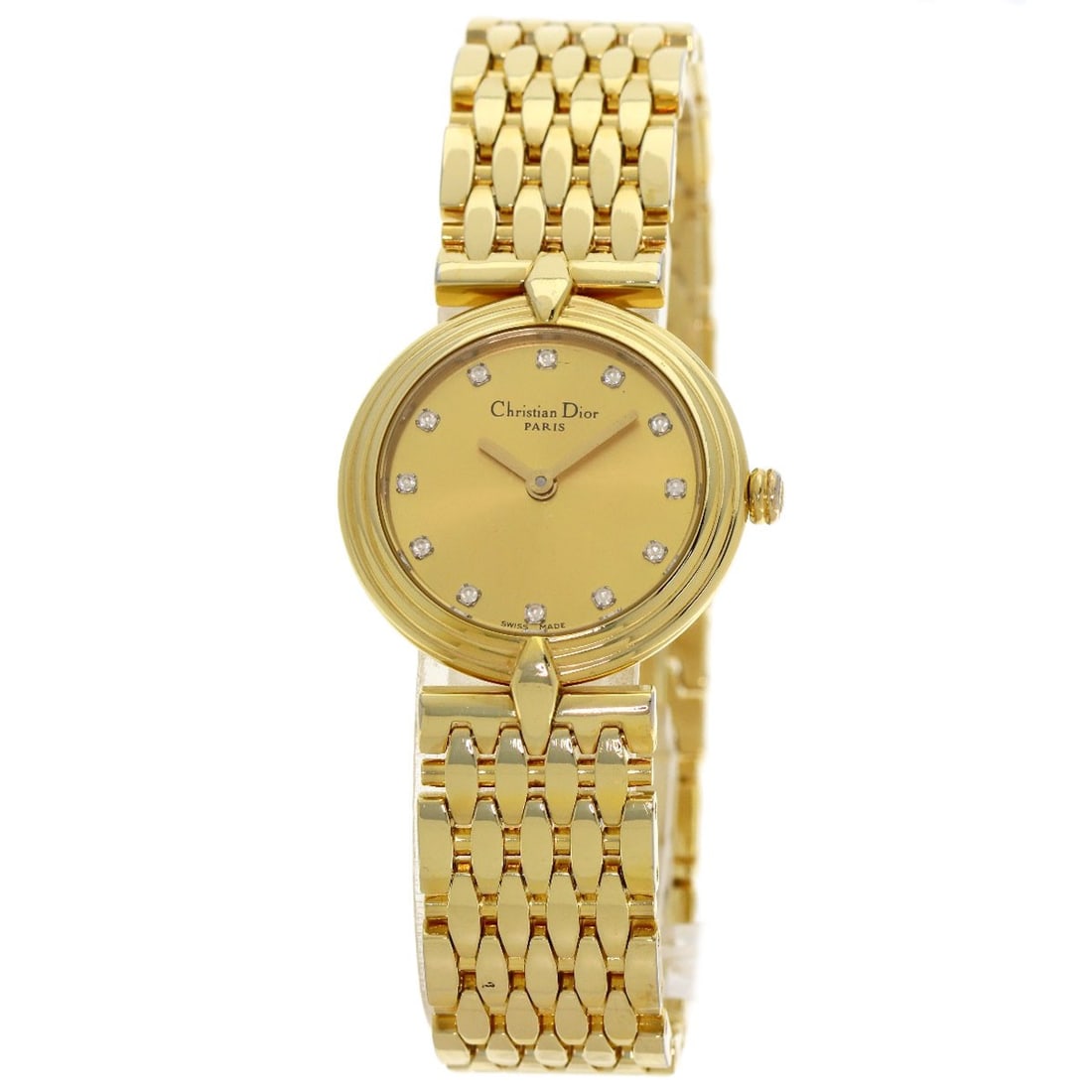 Face watches round gold plated Christian Dior D68-150 (1 of 20)