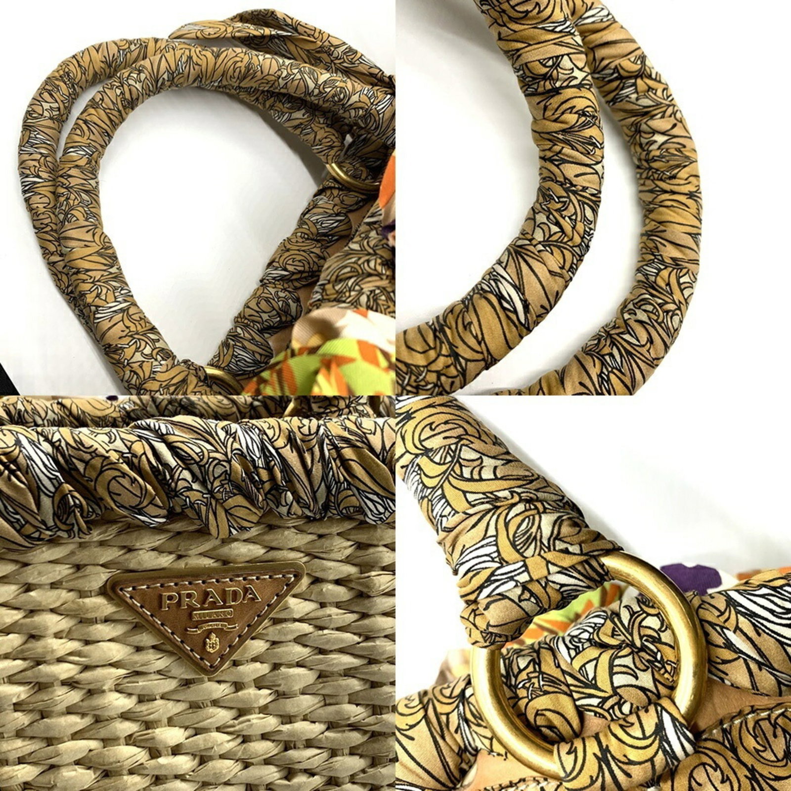 Raffia handbag by Prada - 4