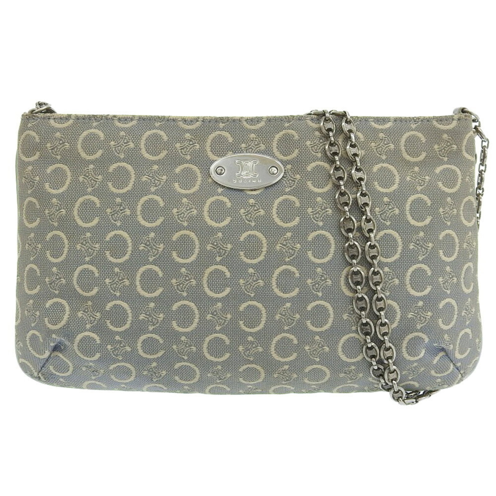 Shoulder Bag Canvas: Shoulder Bag Canvas Light blue canvas shoulder bag with a rectangular shape and dimensions of 15cm x 23cm x 5cm. The bag bears a signature, but the artist's identity remains unknown. This canvas