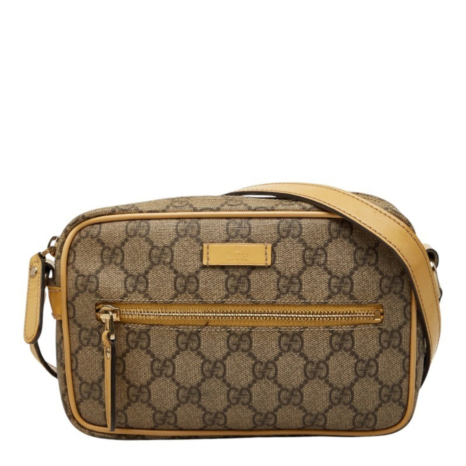 PVC leather shoulder bag from Gucci: PVC leather shoulder bag from Gucci PVC leather shoulder bag from Gucci, featuring a classic design with a beige color and compact size. Made from a combination of PVC and leather materials, this styl