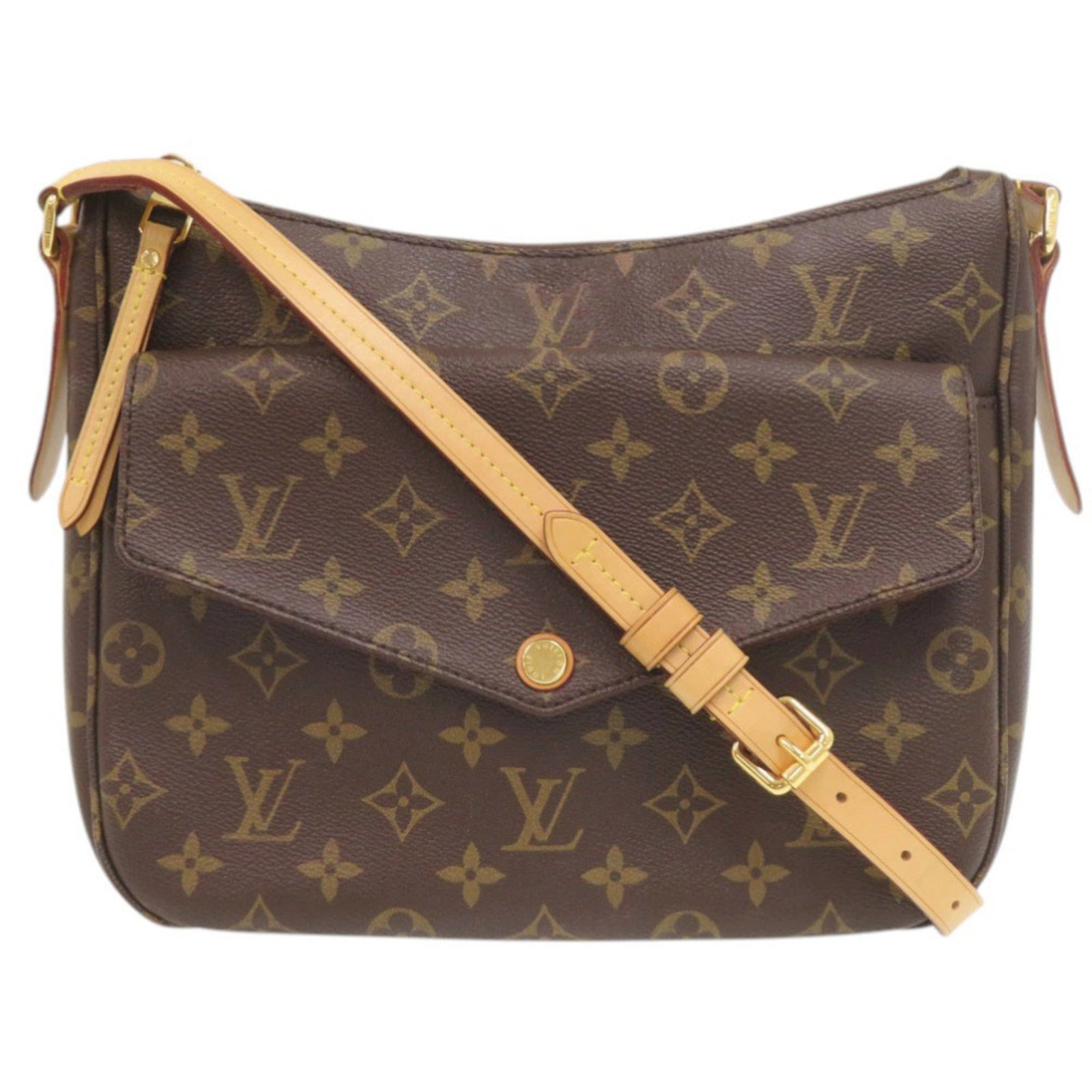 Monogram Louis Vuitton Shoulder Bag: Monogram Louis Vuitton Shoulder Bag Monogram Louis Vuitton Shoulder Bag in Brown, featuring the iconic monogram pattern and classic design. This stylish bag measures 22cm x 26cm x 7.5cm and boasts a t
