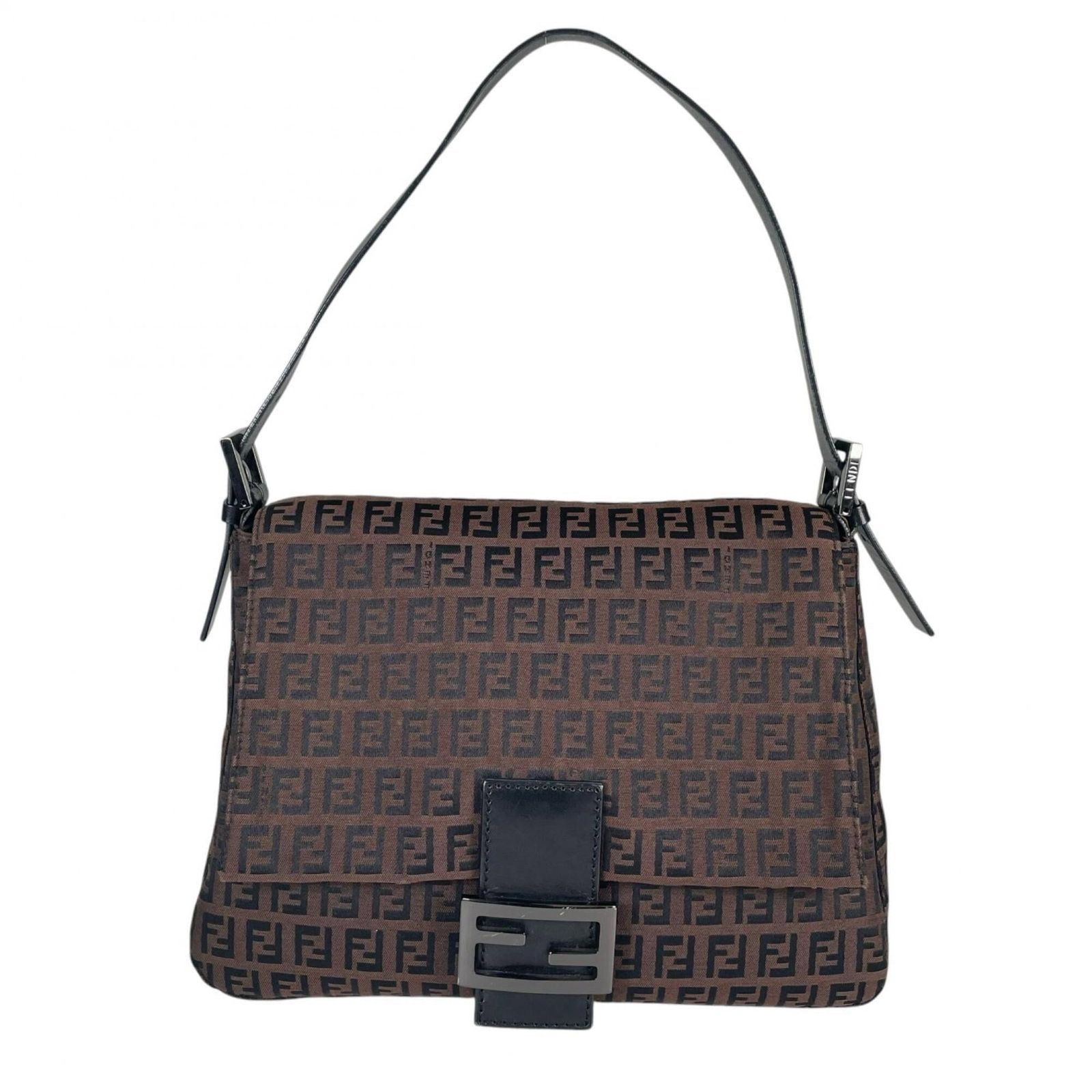 Fendi Handbag Canvas: Fendi Handbag Canvas Canvas bag from Fendi, made in Italy with a brown color and dimensions of 20cm x 29cm x 11cm. The bag bears a signature, but we cannot confirm the identity of the signer. This can