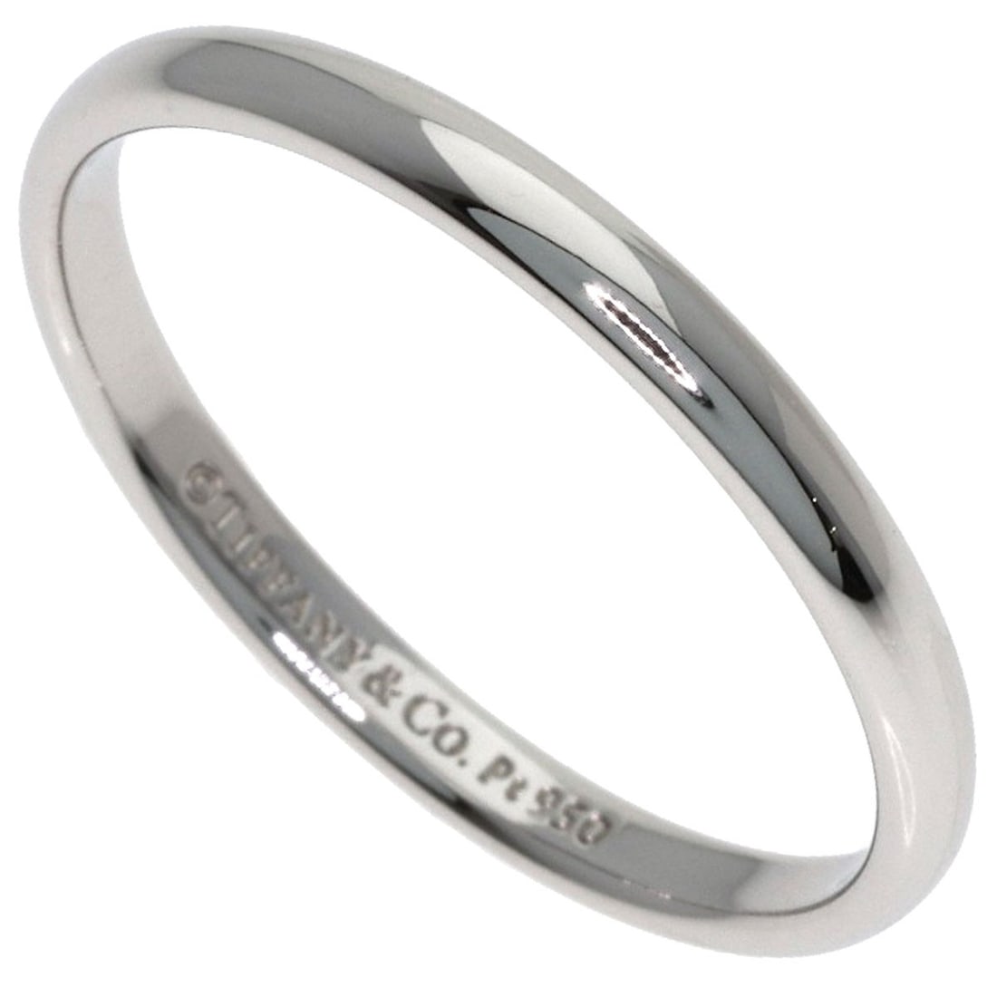 Pt950 Platinum Band Ring Stacking by Tiffany&Co: Pt950 Platinum Band Ring Stacking by Tiffany&Co Pt950 Platinum Band Ring Stacking by Tiffany&Co - A sleek and modern platinum band ring, crafted from high-quality PT950 metal, available in a silver fi