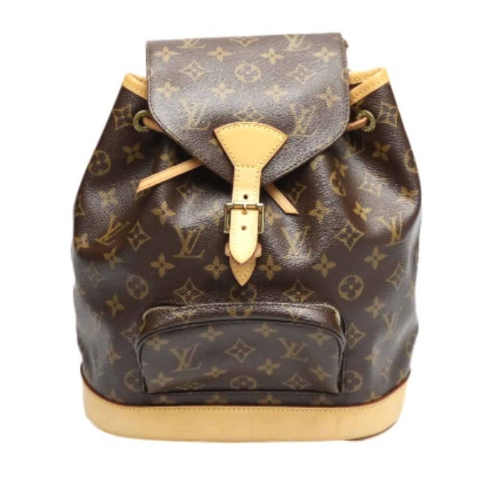 Monogram Louis Vuitton Backpack: Monogram Louis Vuitton Backpack Monogram Louis Vuitton Backpack in Brown. This iconic backpack features the classic Monogram pattern, with a timeless brown color that adds a touch of sophistication