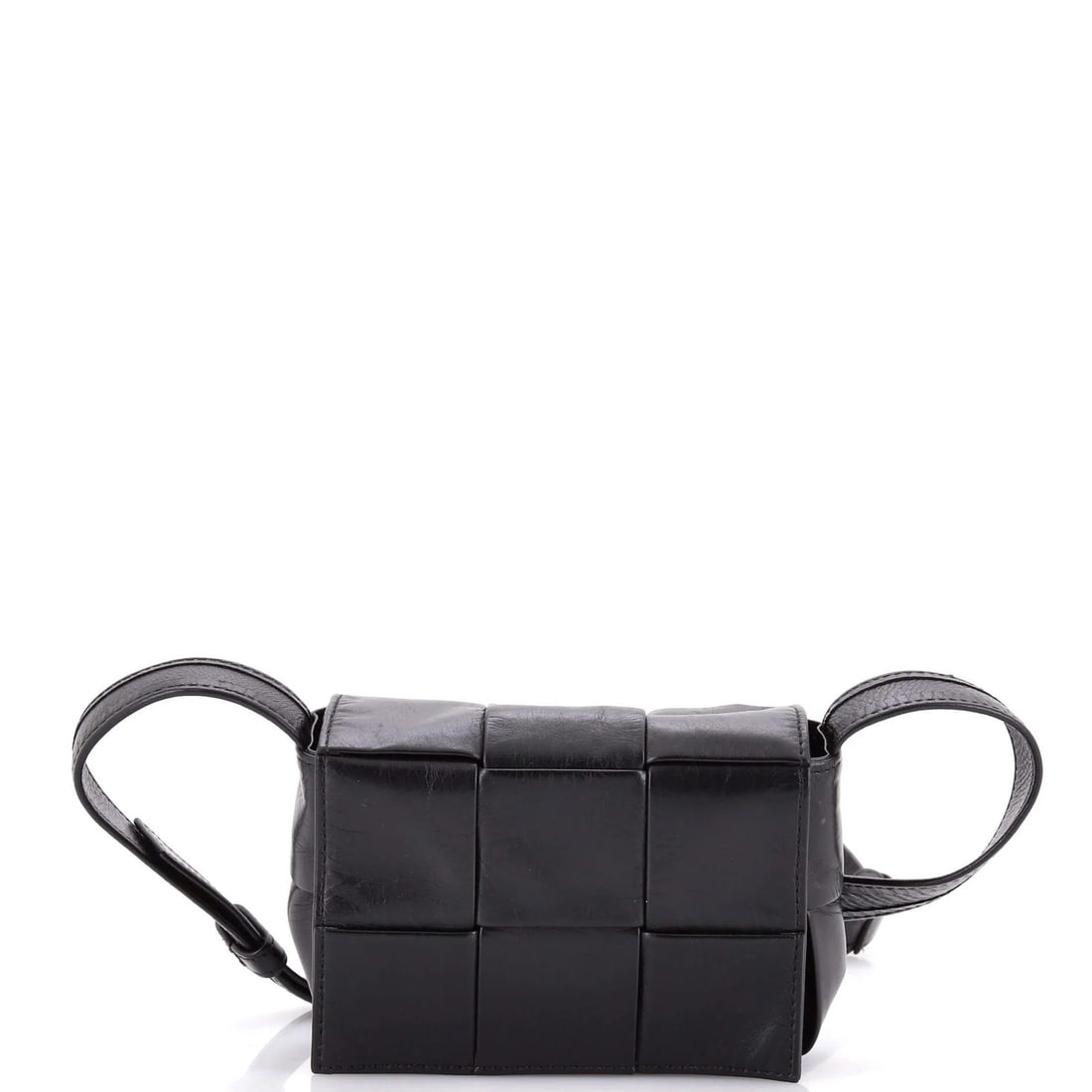 Intrecciato Leather Candy Maxi Crossbody Cassette Bottega Bag: Intrecciato Leather Candy Maxi Crossbody Cassette Bottega Bag Black Intrecciato Leather Candy Maxi Crossbody Cassette Bottega Bag. This Bottega Veneta crossbody bag features a unique candy maxi
