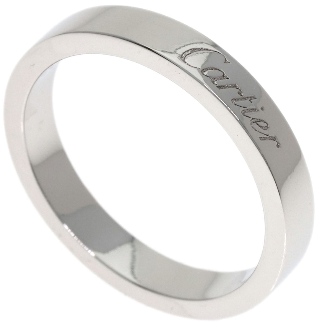 Pt950 platinum engraved ring #49 by Cartier: Pt950 platinum engraved ring #49 by Cartier Item Specifics: Brand: CARTIER Style: Ring Material: Platinum PT950 Color: Silver Metal: Platinum Ring Size: 5(US) Main Stone: No stone Type: Ring Exterior 