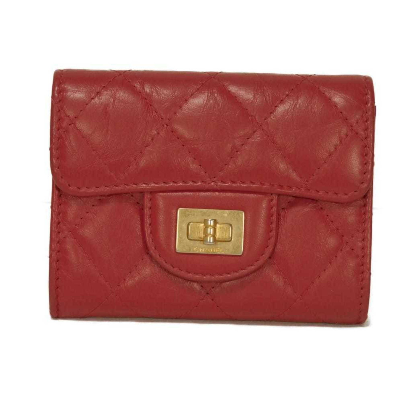 Chanel Wallet Bi Fold Leather: Chanel Wallet Bi Fold Leather Chanel Wallet Bi Fold Leather in Red Color. Made from high-quality Calfskin leather, this bi-fold wallet features a classic design with clean lines and a timeless look. M