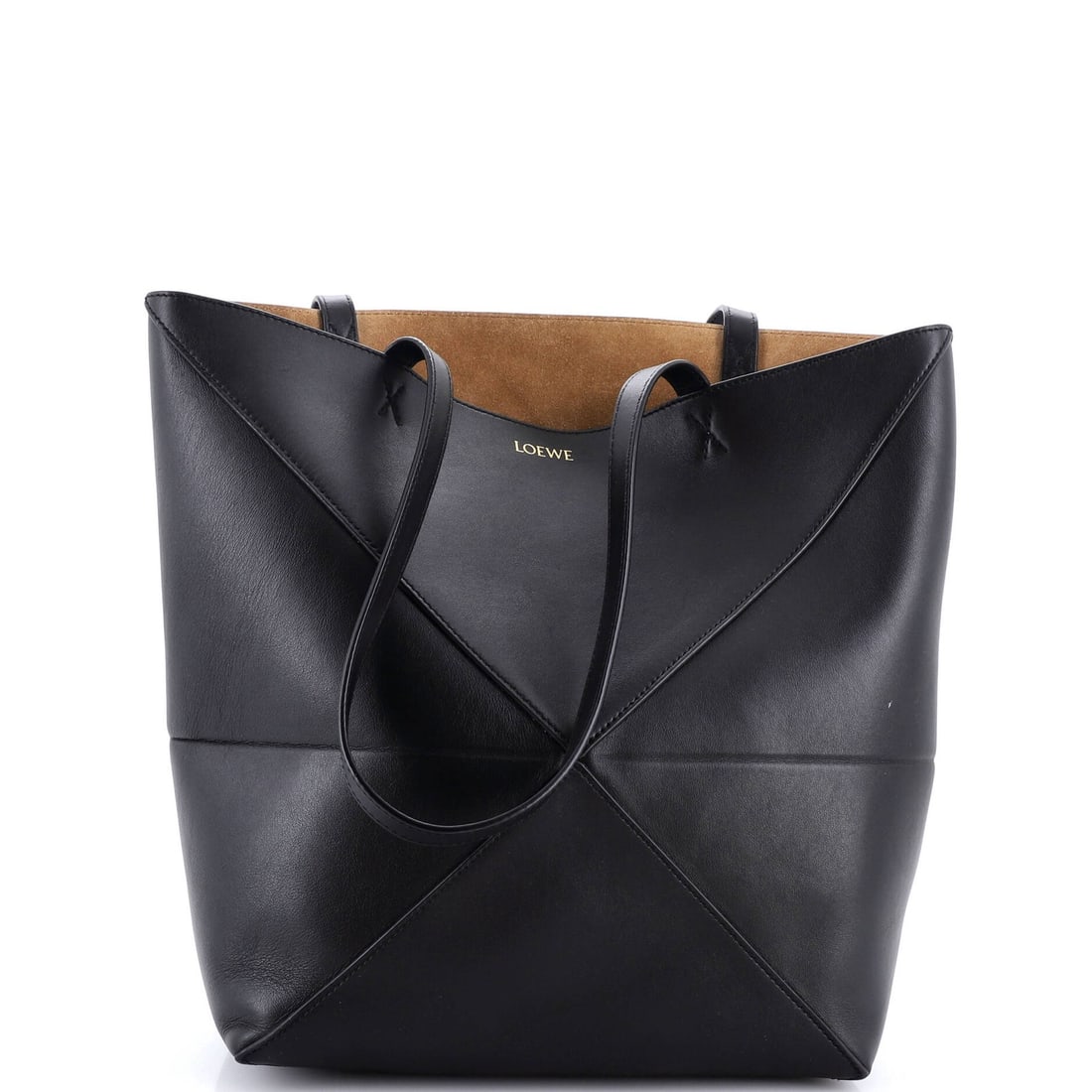Fold Leather Tote Medium Loewe Puzzle (1 of 7)