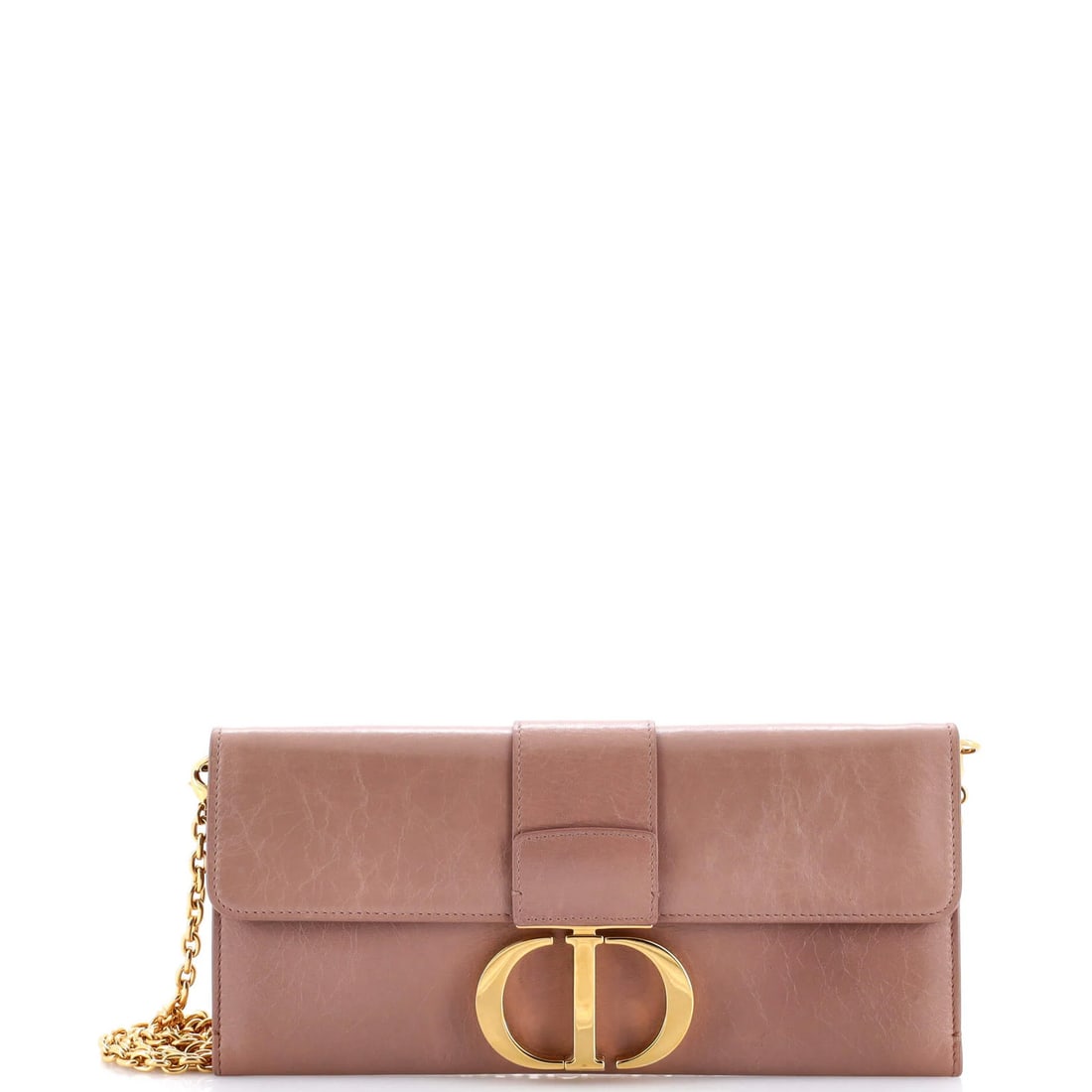 Christian Dior Leather Clutch Montaigne 30: Christian Dior Leather Clutch Montaigne 30 The Christian Dior Leather Clutch Montaigne 30 boasts a neutral exterior with scuffs and minor creases, adding a touch of worn elegance. Its interior feature