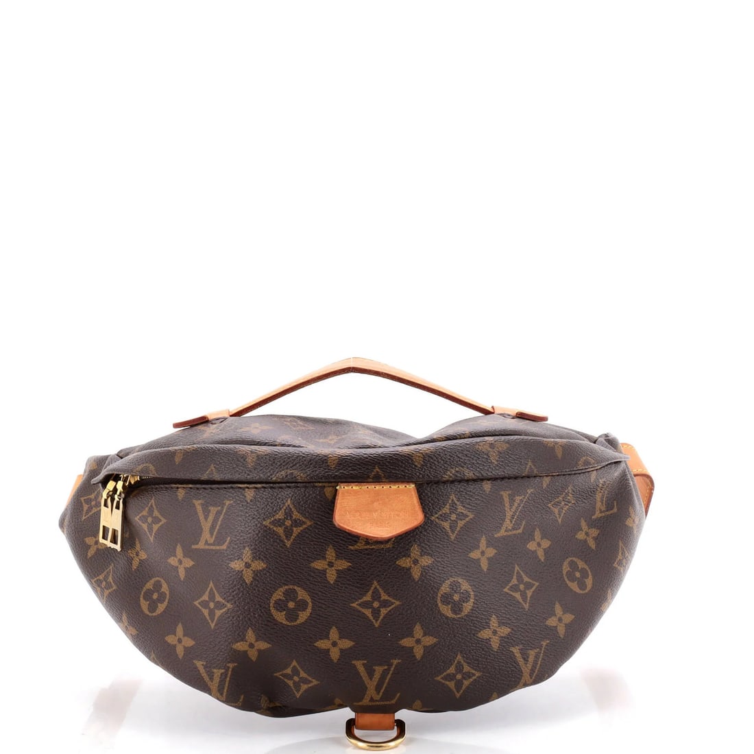 Canvas bag monogram bum Louis Vuitton: Canvas bag monogram bum Louis Vuitton Canvas bag monogram bum Louis Vuitton in brown canvas exterior with gold hardware. This classic waist bag features a signature monogram pattern and comes with a s