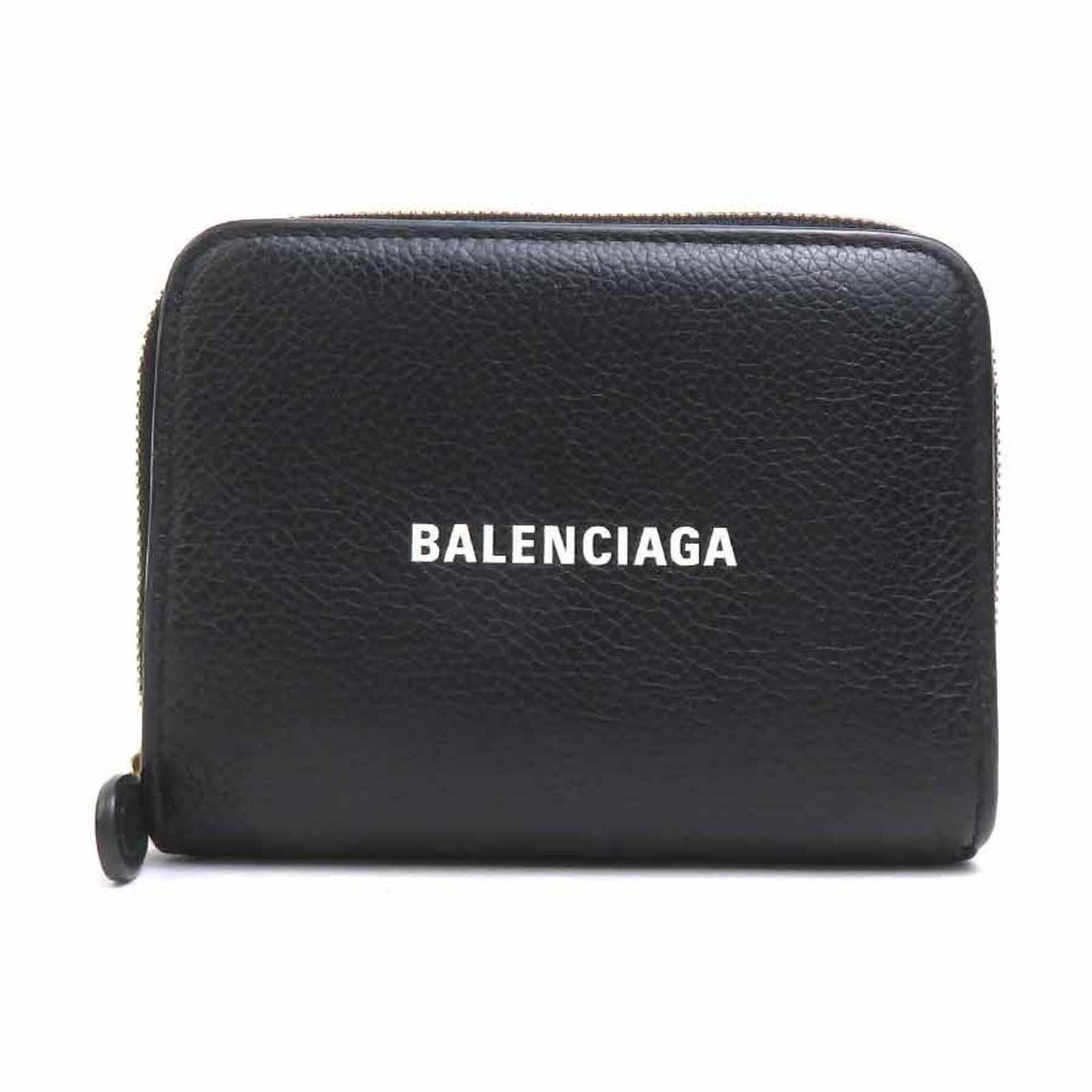 Balenciaga Wallet (Bi-Fold) Leather: Balenciaga Wallet (Bi-Fold) Leather Balenciaga's bi-fold leather wallet features sleek black leather construction and precise dimensions, making it a stylish accessory for everyday use. The