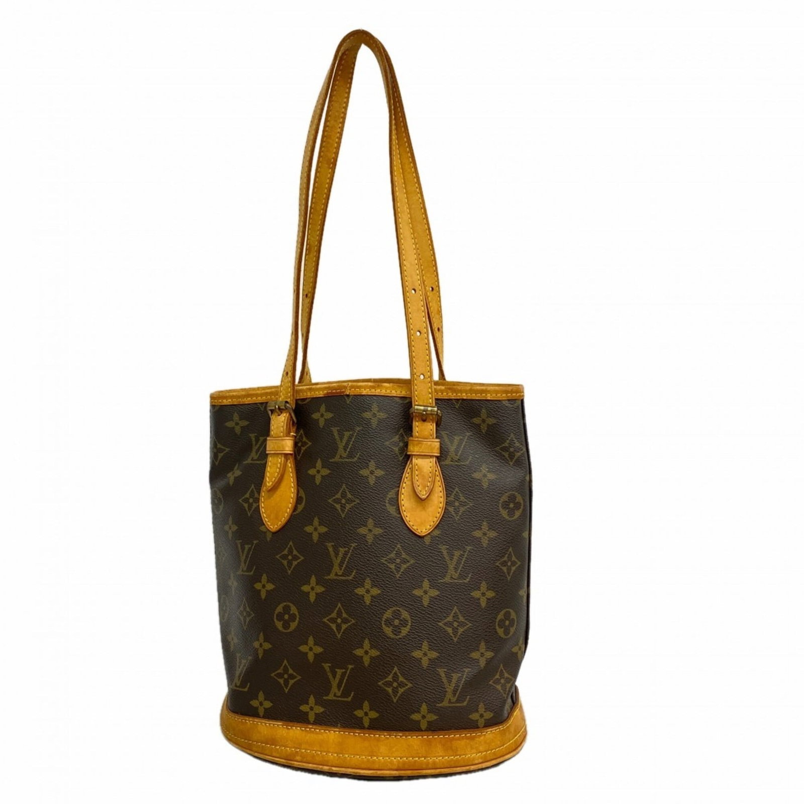 Louis Vuitton Tote Bag: Louis Vuitton Tote Bag Brown Louis Vuitton Tote Bag with Classic Design. This iconic tote bag features the signature monogram pattern and brown color, measuring 26cm x 22.5cm x 16cm. Made by Louis Vui