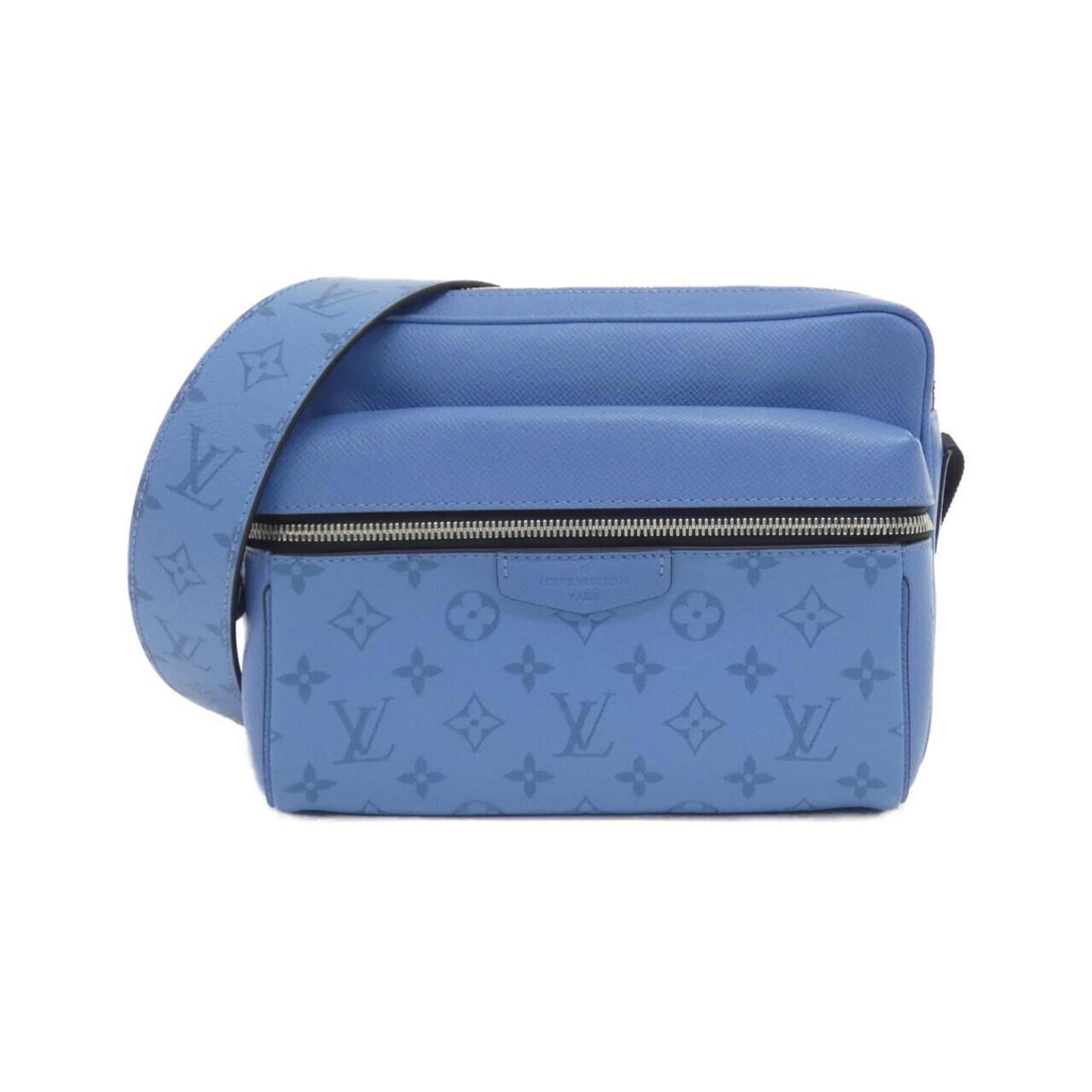 Louis Vuitton Shoulder Bag Coated Canvas Leather: Louis Vuitton Shoulder Bag Coated Canvas Leather Coated canvas and calf leather come together in this Louis Vuitton shoulder bag, crafted with silver hardware for a sleek finish. Measuring 20cm x 27cm