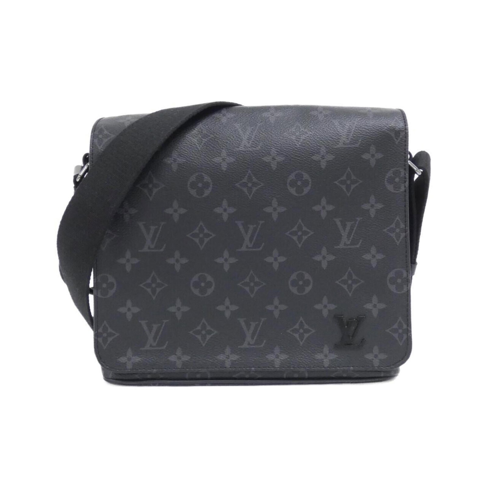 Vuitton Eclipse Monogram Bag Shoulder: Vuitton Eclipse Monogram Bag Shoulder The Louis Vuitton Eclipse Monogram Bag Shoulder boasts sleek, monochromatic design with the iconic Monogram Eclipse pattern in black. This stylish shoulder bag me