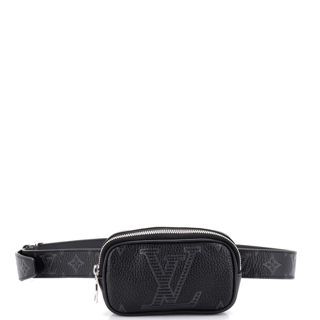 Shadow giant leather taurillon monogram bag pocket belt signature: Shadow giant leather taurillon monogram bag pocket belt signature The Shadow Giant Taurillon leather bag pocket belt from Louis Vuitton features a signature monogram pattern in black leather, with scu