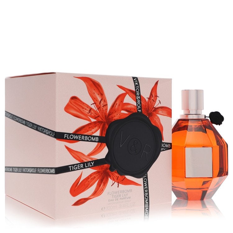 Flowerbomb Tiger Lily by Viktor & Rolf Eau De Parfum Spray 3.4 oz: Flowerbomb Tiger Lily by Viktor & Rolf Eau De Parfum Spray 3.4 oz Viktor & Rolf Flowerbomb Tiger Lily Eau De Parfum Spray is a women's fragrance available in a 3.4 oz size, perfect for those who appre