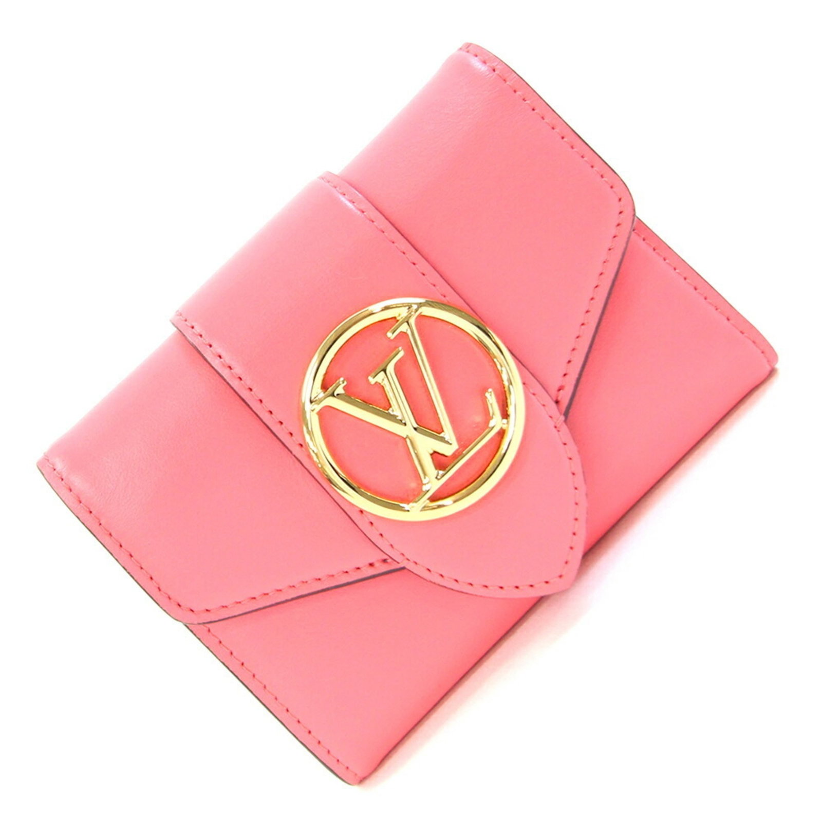 Louis Vuitton Wallet (Tri-Fold) Leather: Louis Vuitton Wallet (Tri-Fold) Leather Tri-fold leather wallet from Louis Vuitton, featuring the iconic brand's signature style. Made from high-quality leather, this wallet measures 9cm x 12cm x 2cm 