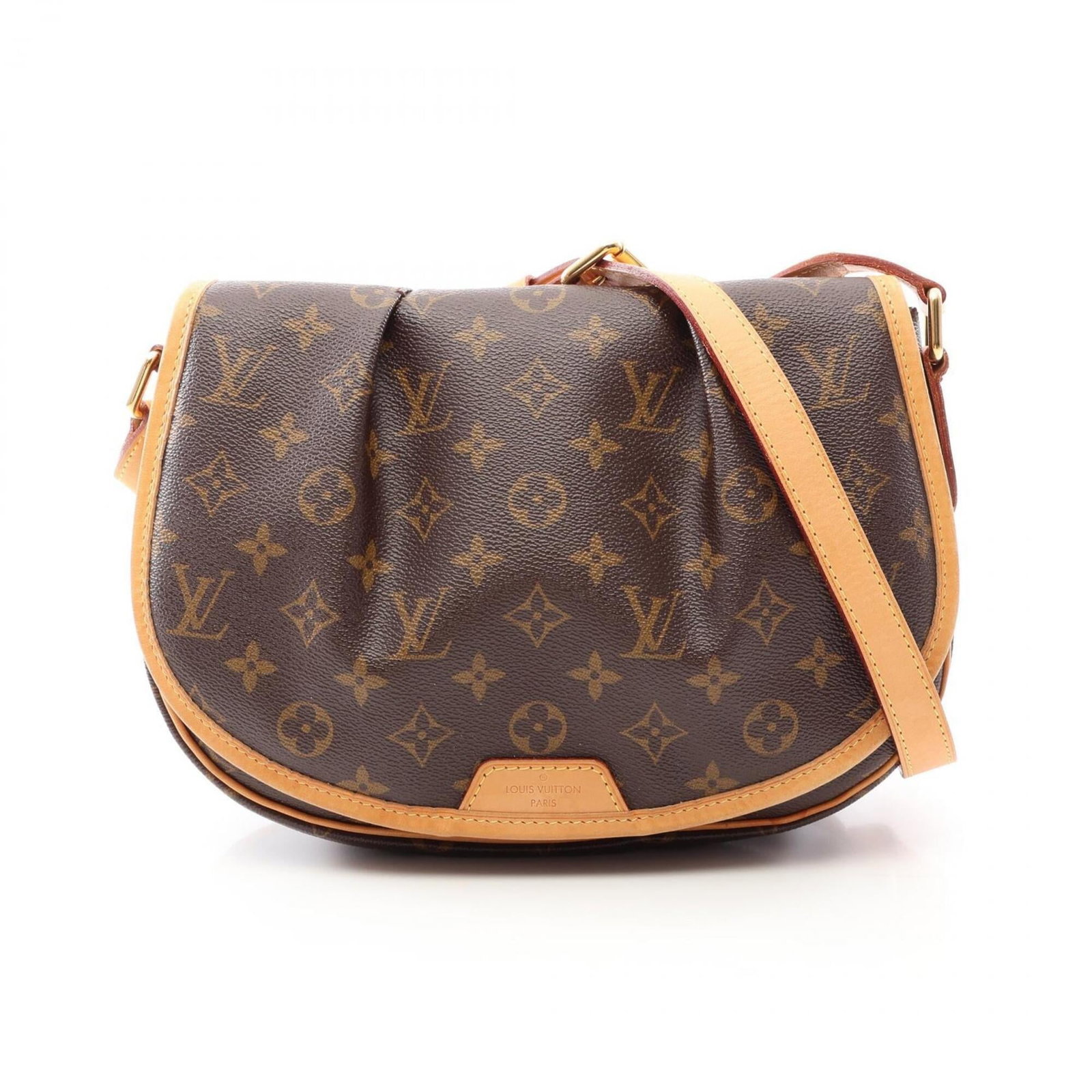 Louis Vuitton Shoulder Bag Monogram Leather: Louis Vuitton Shoulder Bag Monogram Leather Monogrammed leather shoulder bag from Louis Vuitton, featuring the iconic monogram pattern in brown. This stylish bag measures 21cm x 27cm x 8cm and has a s
