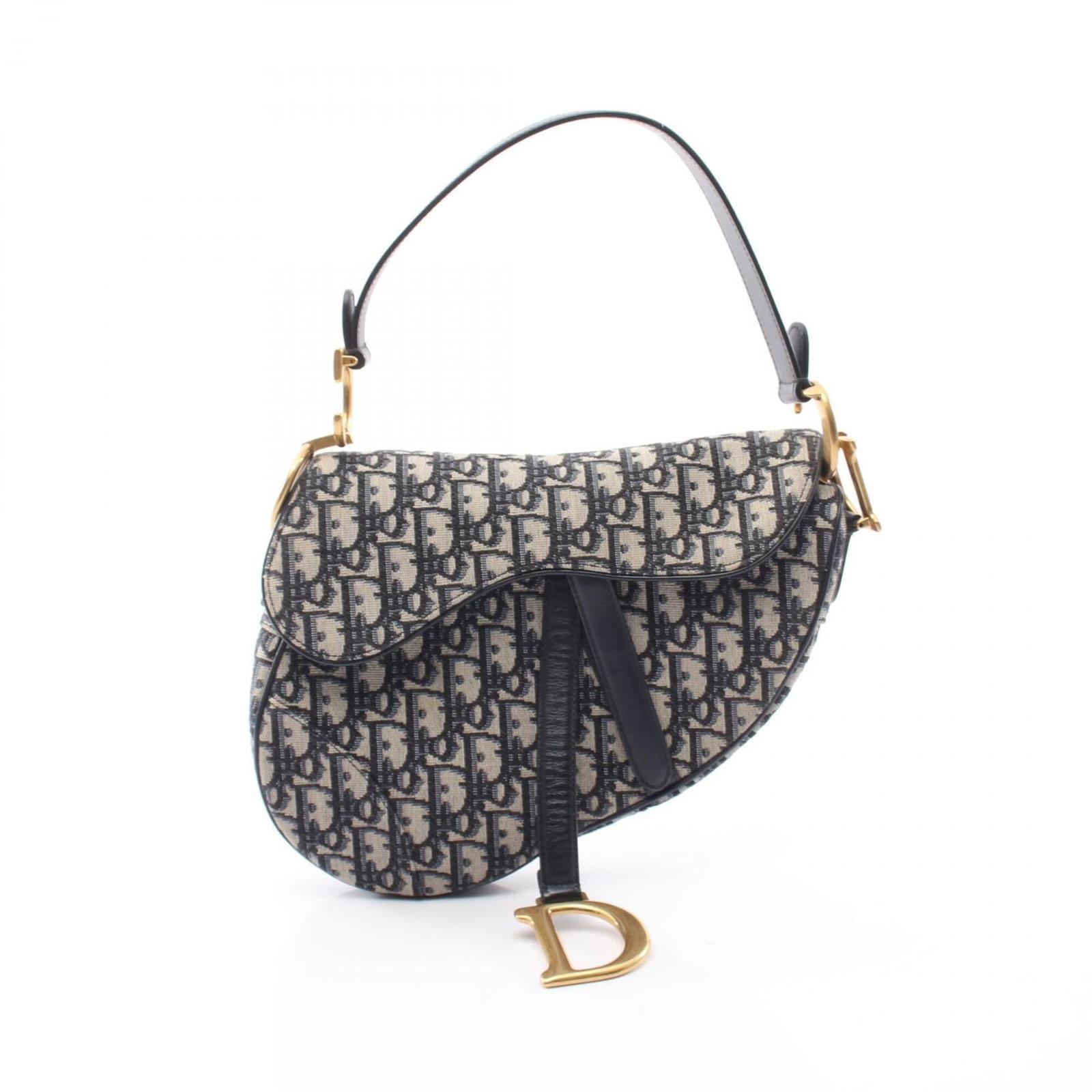 Christian Dior Handbag Leather Saddle Bag Canvas: Christian Dior Handbag Leather Saddle Bag Canvas Canvas and leather saddle bag from Christian Dior, featuring beige and navy colors. This classic design measures 17cm x 24cm x 6cm and boasts a timeles