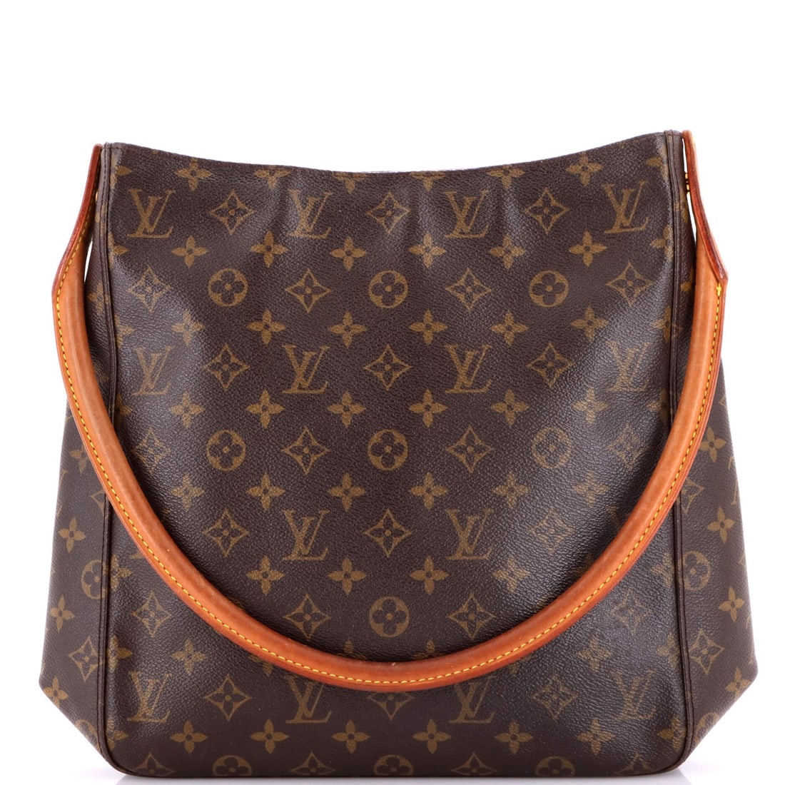 Louis Vuitton Looping Handbag Monogram Canvas GM: Louis Vuitton Looping Handbag Monogram Canvas GM Brown Louis Vuitton Looping Handbag Monogram Canvas GM in Good Condition. This classic shoulder bag features a timeless monogram canvas exterior, heavy
