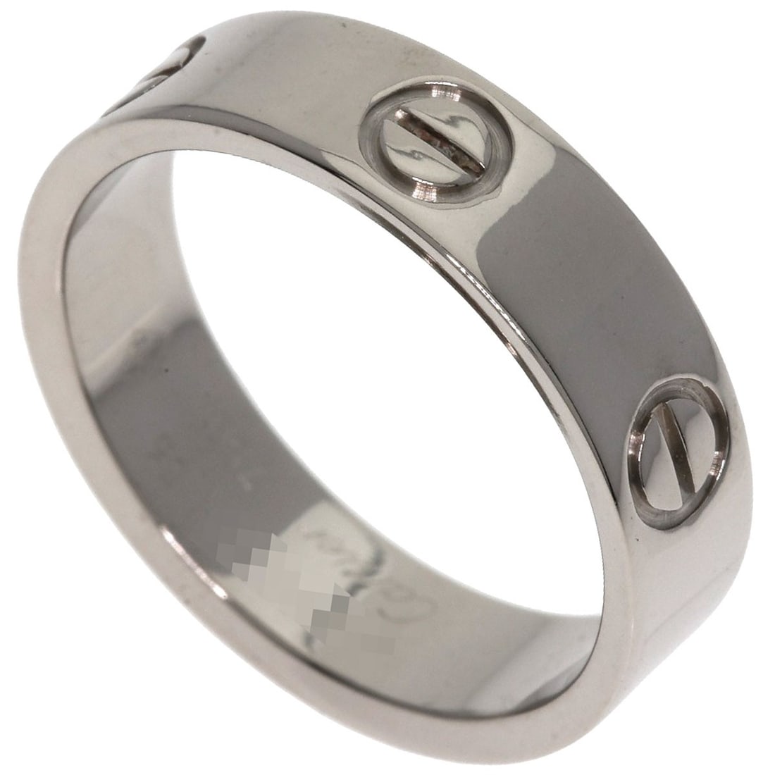 Cartier Love Ring #56 Ring K18 White Gold: Cartier Love Ring #56 Ring K18 White Gold K18 White Gold Cartier Love Ring #56 boasts sleek, silver metal design. This striking ring features no main stone, making it a versatile accessory for everyda