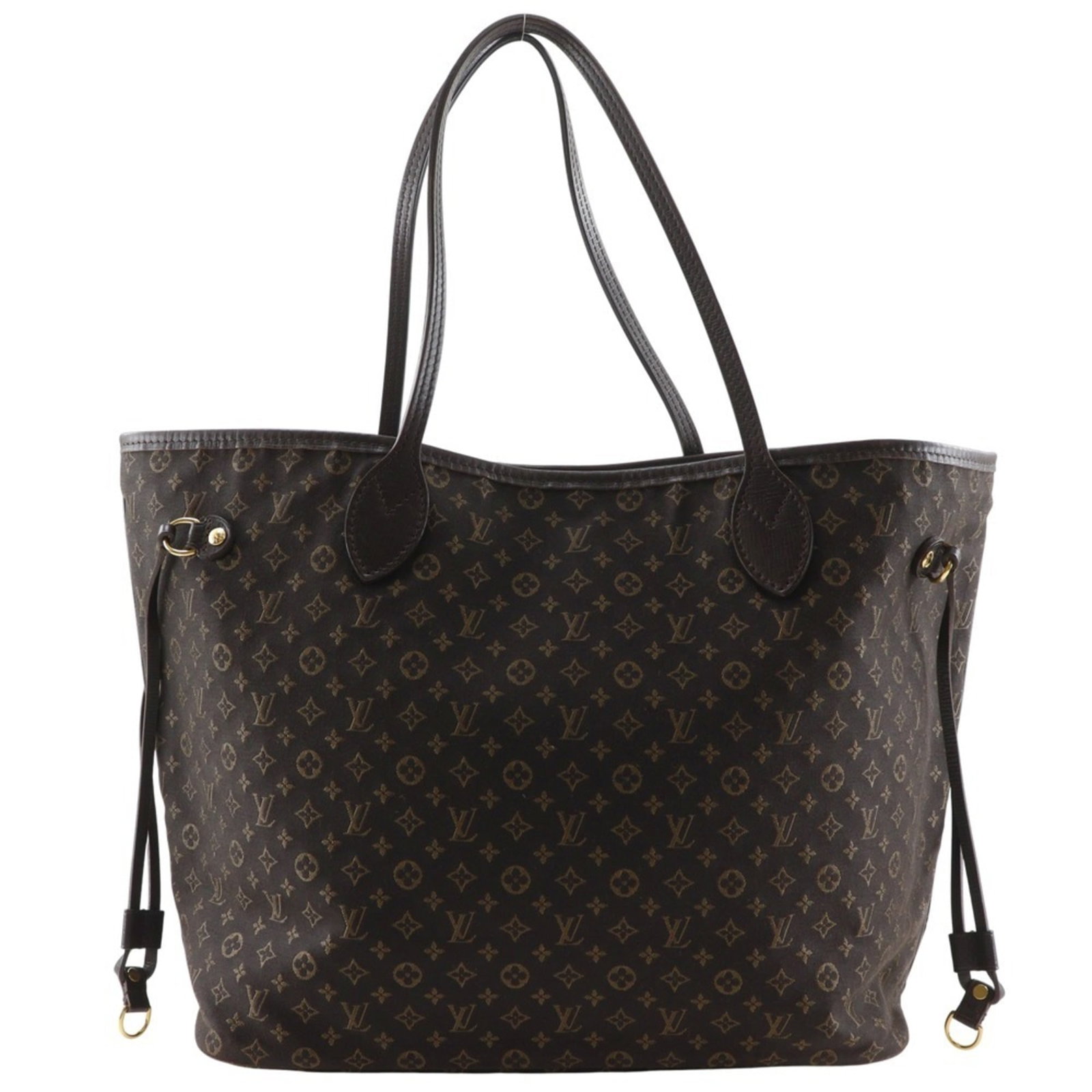 Tote bag monogram Louis Vuitton: Tote bag monogram Louis Vuitton Monogram Louis Vuitton tote bag in rich brown Fusain leather, featuring an open design with a zipper pocket for added convenience. The iconic monogram pattern adds a to