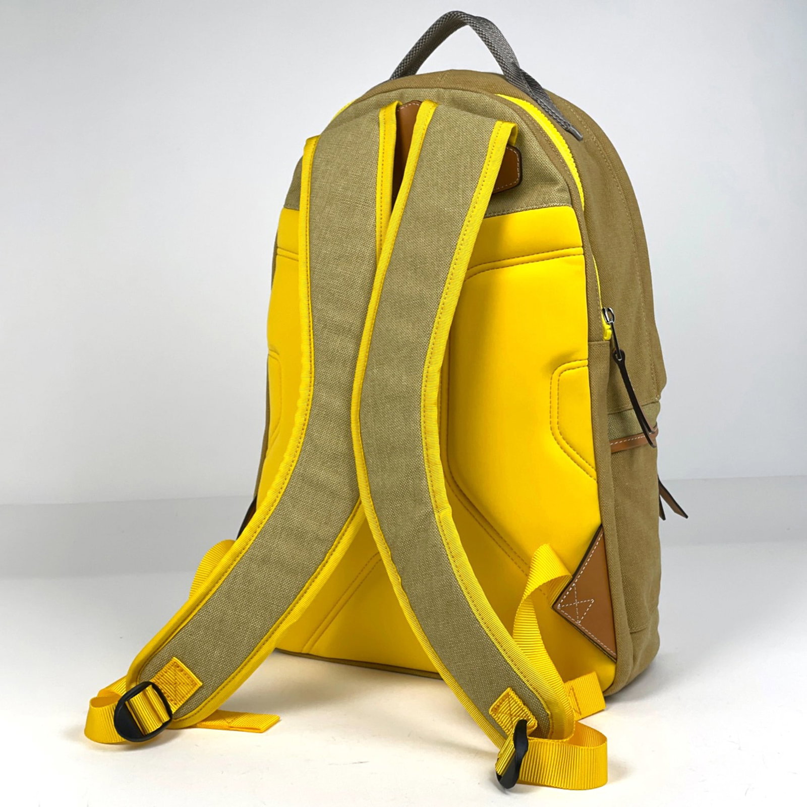 Canvas Leather Backpack - 2