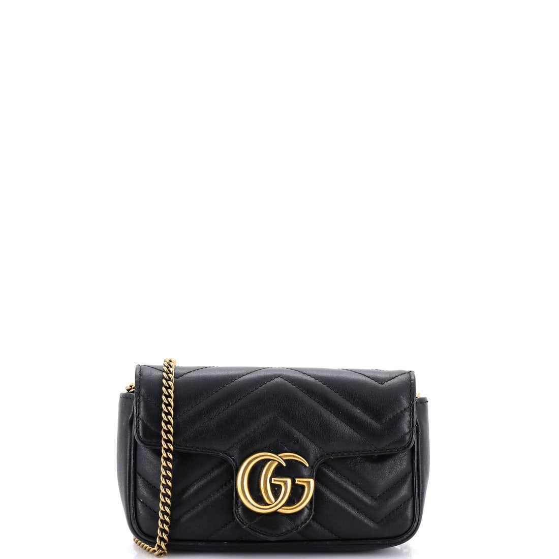Super Mini Matelasse Leather Bag Flap Gucci GG Marmont: Super Mini Matelasse Leather Bag Flap Gucci GG Marmont Super Mini Matelasse Leather Bag Flap Gucci GG Marmont - A compact and stylish cross body bag with a signature GG Marmont design, featuring scuff