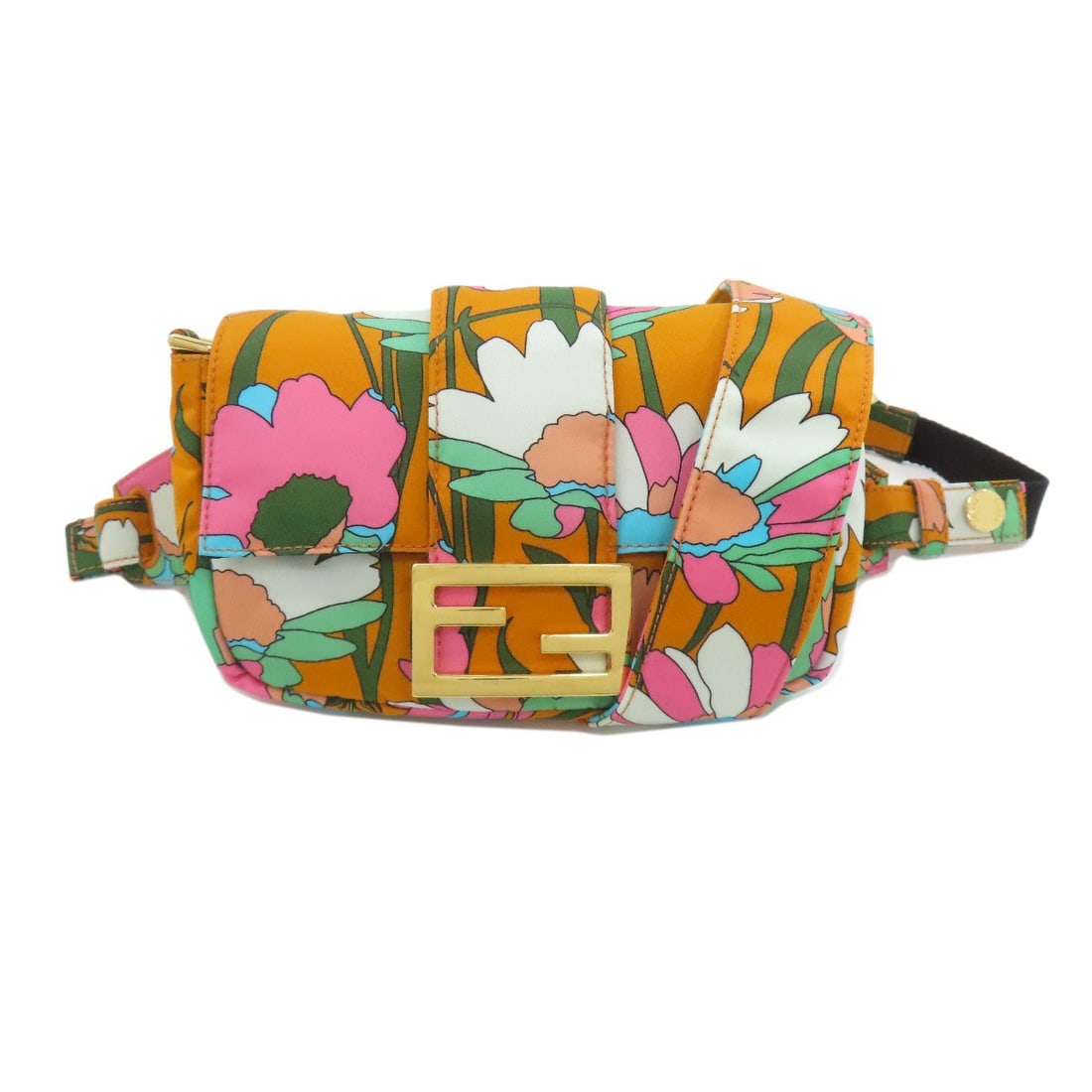 Fendi Mamma Bucket 2Way Hip Bag, Waist Bag Nylon: Fendi Mamma Bucket 2Way Hip Bag, Waist Bag Nylon Orange Fendi Mamma Bucket 2Way Hip Bag with Nylon Exterior. This hip bag features an orange exterior made from nylon, offering a bold and eye-catching 