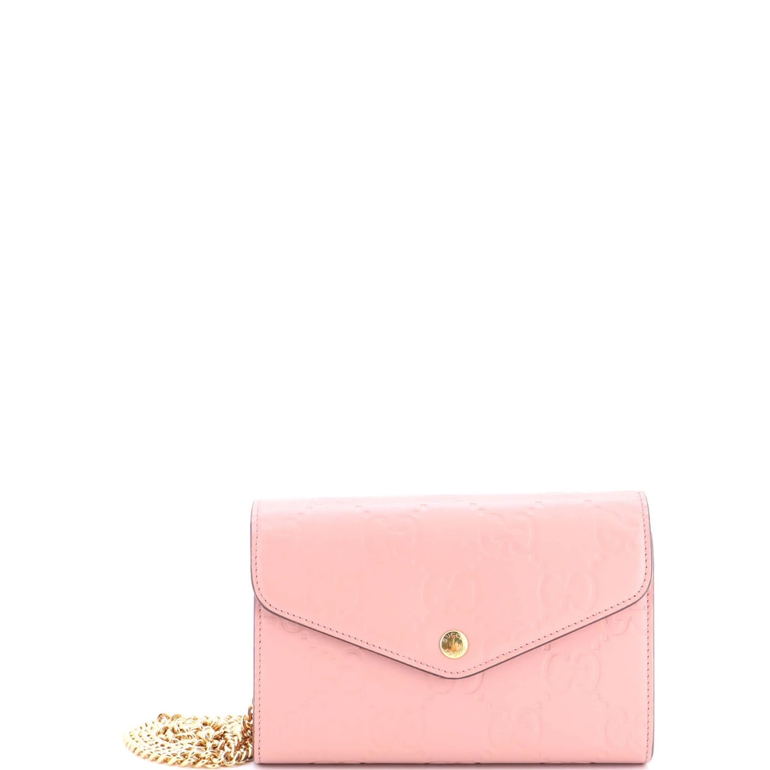 Gucci on Chain Envelope Wallet Guccissima Leather: Gucci on Chain Envelope Wallet Guccissima Leather Gucci on Chain Envelope Wallet Guccissima Leather features a striking pink exterior and neutral interior, with gold hardware adding a touch of luxury.