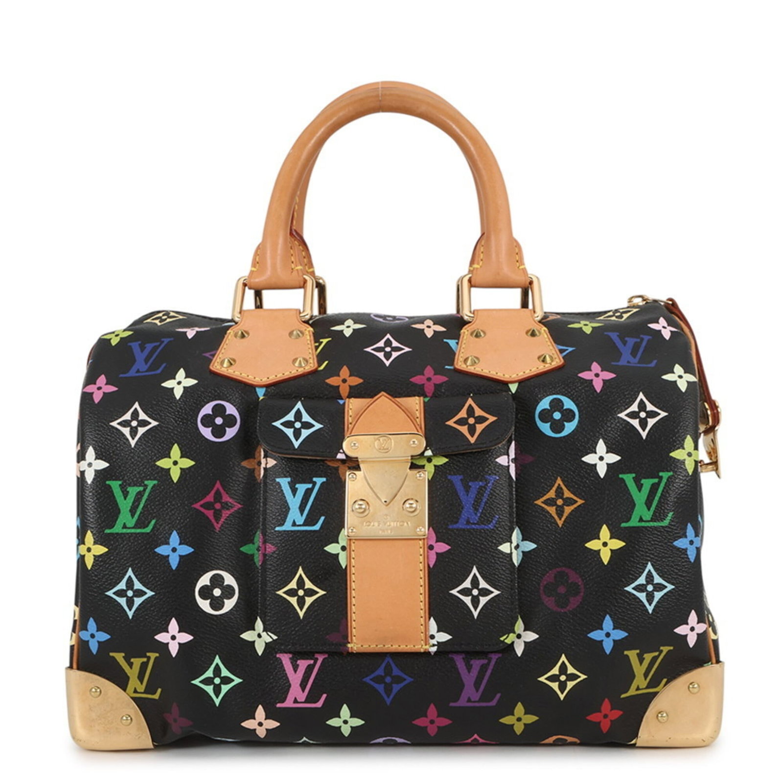 Louis Vuitton Handbag Monogram Multicolore: Louis Vuitton Handbag Monogram Multicolore The Louis Vuitton Handbag Monogram Multicolore boasts a striking black and multi-color design, featuring the iconic monogram pattern. With its gold hardware 