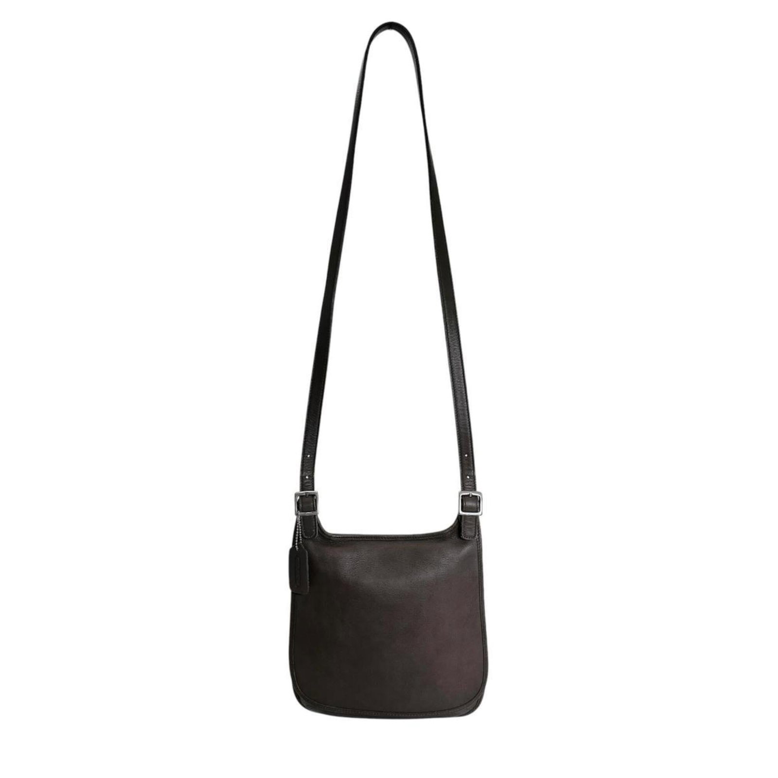 Shoulder bag leather coach handbag: Shoulder bag leather coach handbag Black leather shoulder bag from Coach, made in Costa Rica. This 24cm x 24cm x 3cm handbag features high-quality leather construction and a sleek design. With its cla