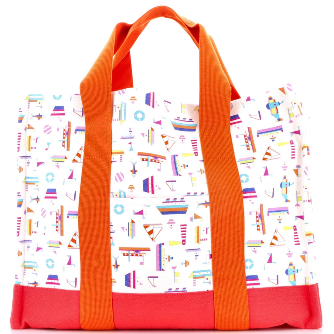 Hermes Petit Chartier Nappy Bag Printed Toile Large (1 of 8)