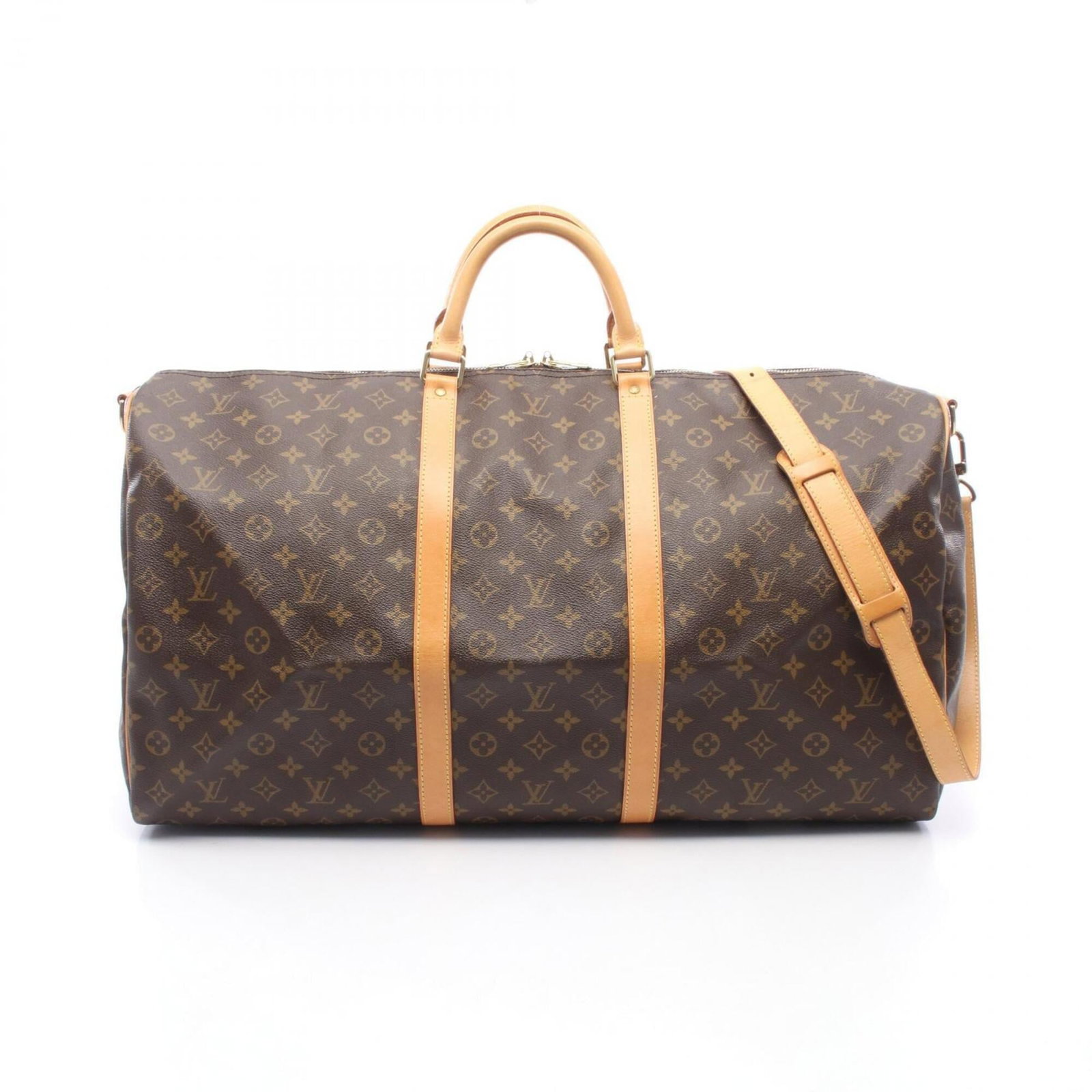 Monogram Leather Coated Canvas Bag Handbag Louis Vuitton Boston: Monogram Leather Coated Canvas Bag Handbag Louis Vuitton Boston Monogrammed leather coating adds an air of sophistication to this Louis Vuitton Boston bag, crafted from coated canvas, PVC, and genuine