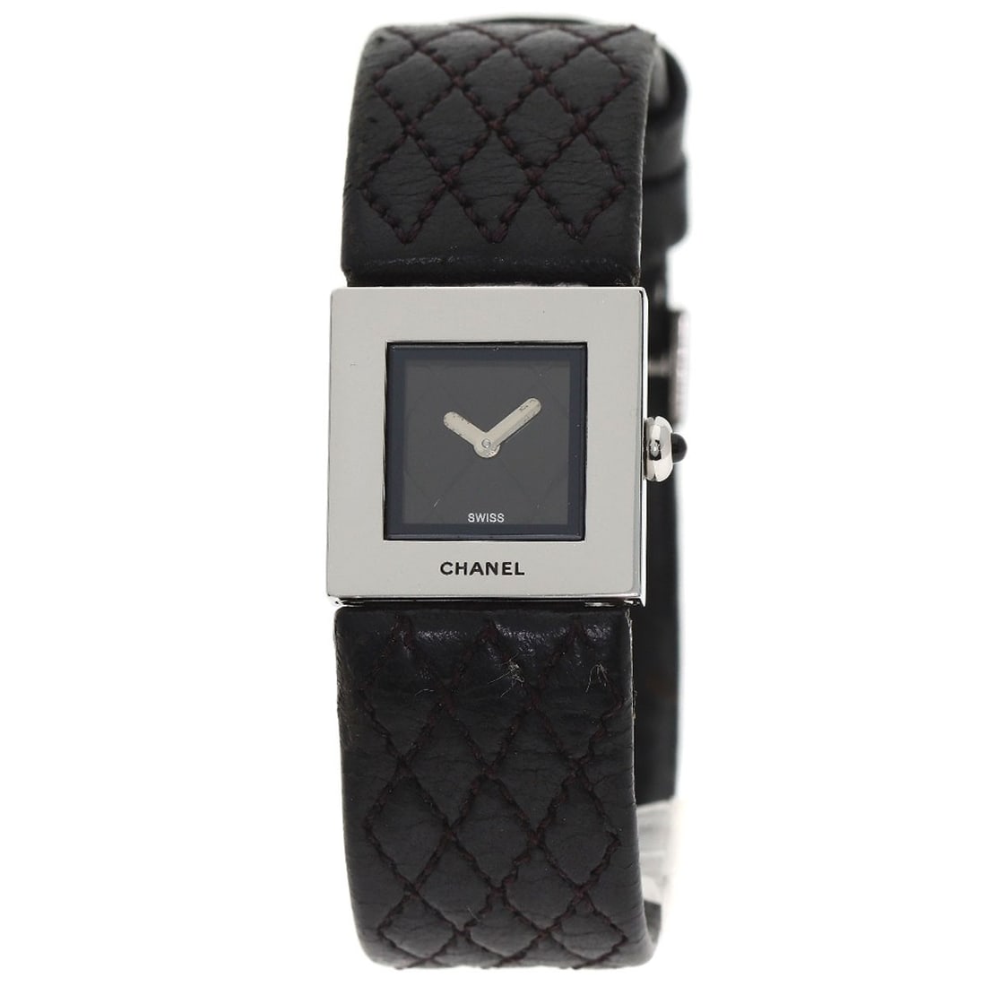 Chanel Matelasse Watches H0116 Stainless Steel/ Leather: Chanel Matelasse Watches H0116 Stainless Steel/ Leather Stainless steel and sleek leather come together in the CHANEL Matelasse Watches H0116, a stylish timepiece with an analog display and quartz mov
