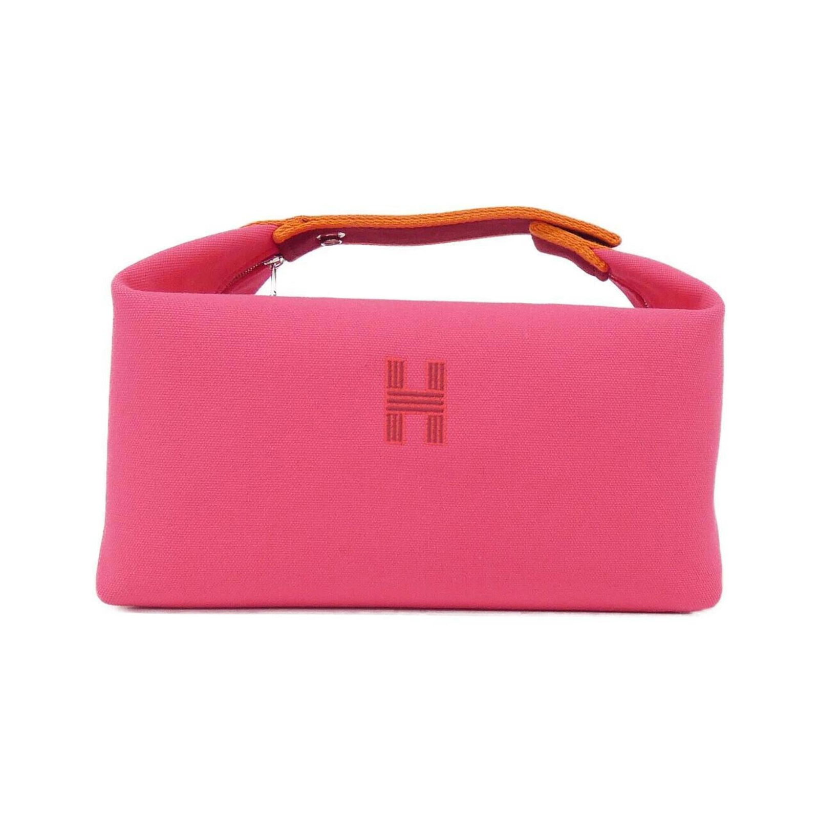Handbag Canvas by Hermes: Handbag Canvas by Hermes Canvas by Hermes is a women's handbag made from canvas, with silver hardware and dimensions of 21cm x 25cm x 14cm. The bag bears a signature, adding a touch of personal flair 