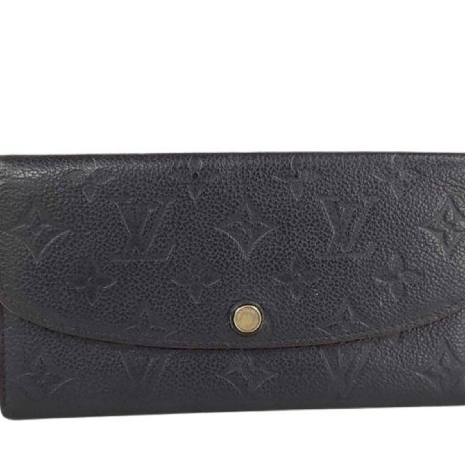 Monogram Empreinte Louis Vuitton Bi Fold Long Wallet: Monogram Empreinte Louis Vuitton Bi Fold Long Wallet Monogram Empreinte Louis Vuitton Bi Fold Long Wallet features the iconic Marine rouge color and signature Monogram Empreinte design, adding a touch