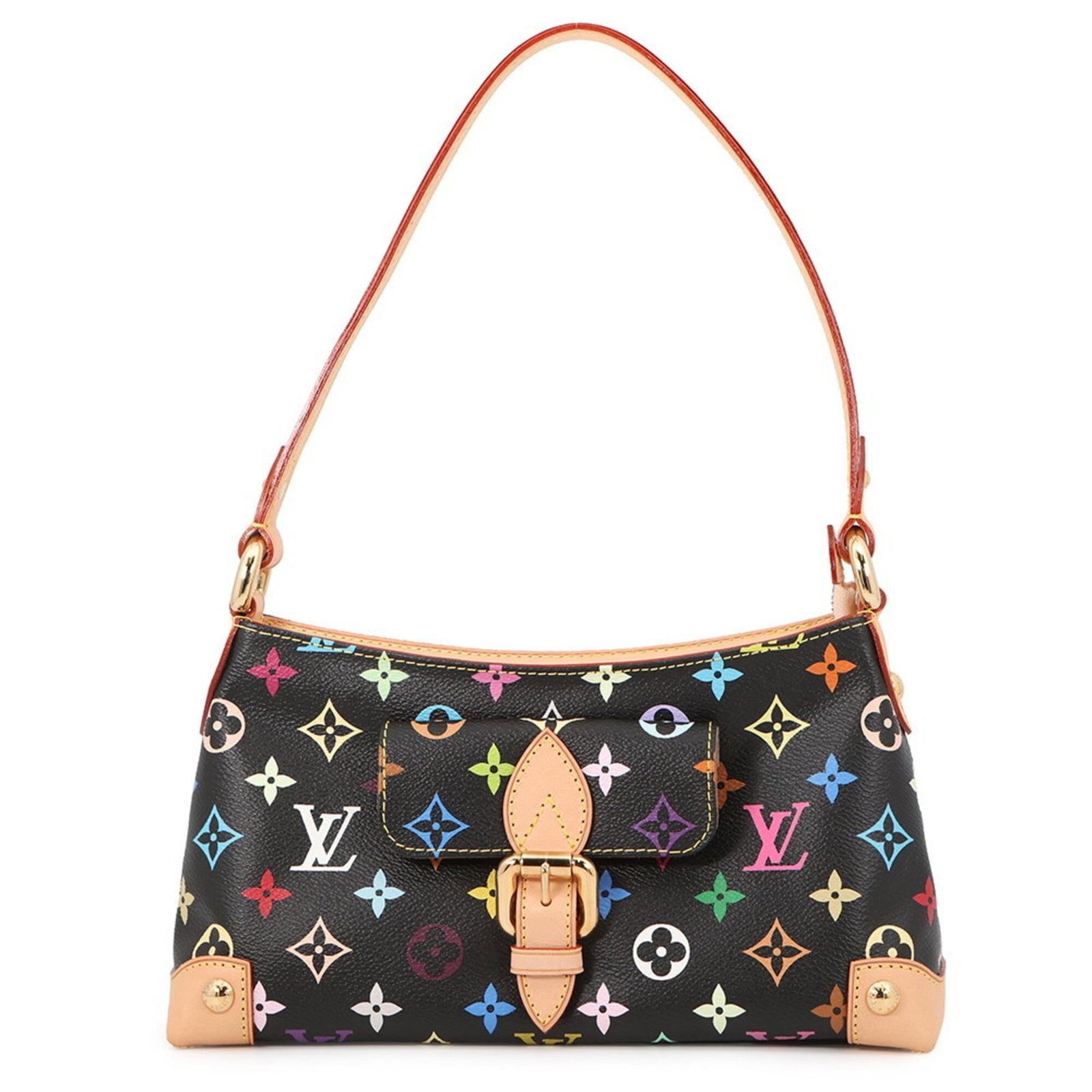 Louis Vuitton Monogram Multicolore Shoulder Bag: Louis Vuitton Monogram Multicolore Shoulder Bag The Louis Vuitton Monogram Multicolore Shoulder Bag boasts its iconic multicolored monogram pattern in black, creating a striking and eye-catching desig
