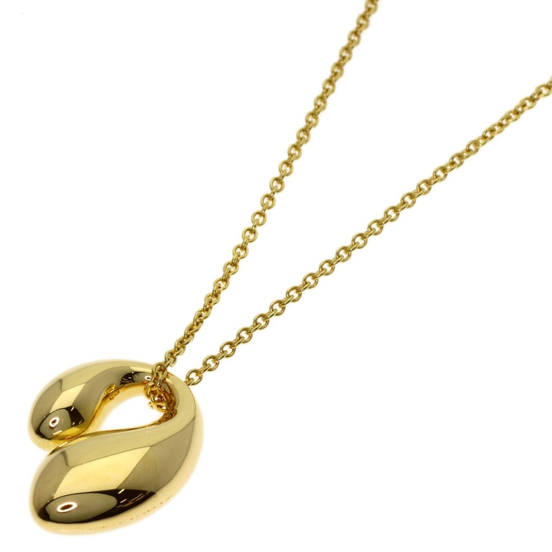 Tiffany Co. Double Teardrop Necklace K18 Yellow Gold: Tiffany Co. Double Teardrop Necklace K18 Yellow Gold K18 Yellow Gold Double Teardrop Necklace from Tiffany & Co. stands out with its elegant design and luxurious gold metal construction, crafted from 